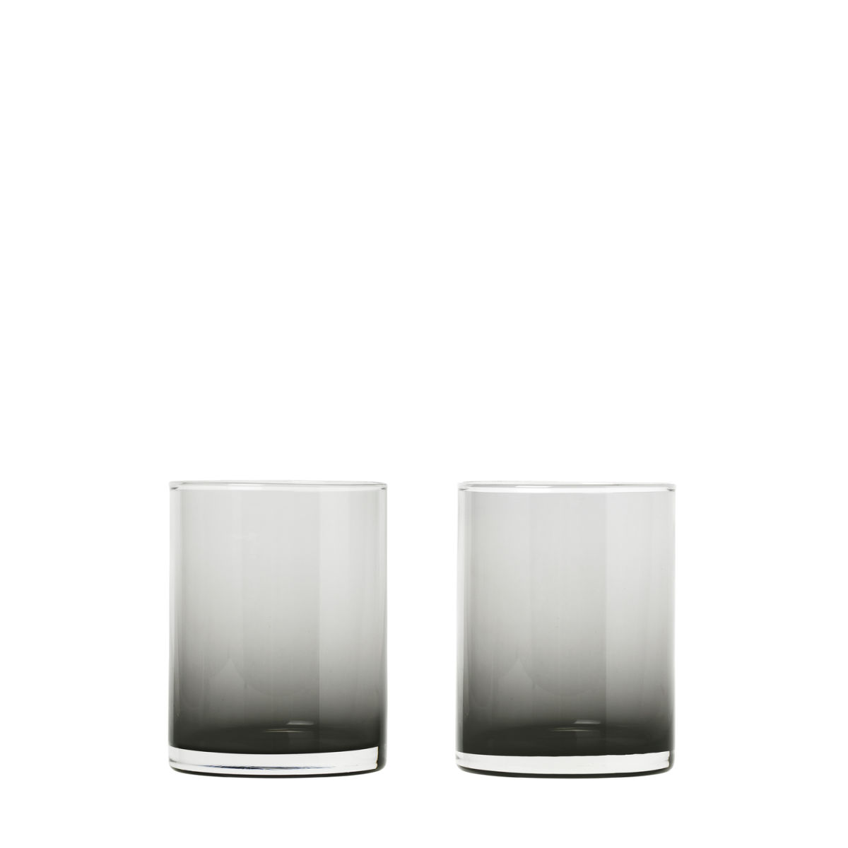 blomus Set 2 Trinkgläser -MERA- 220 ml, 7x9 cm (ØxH); grau/transparent