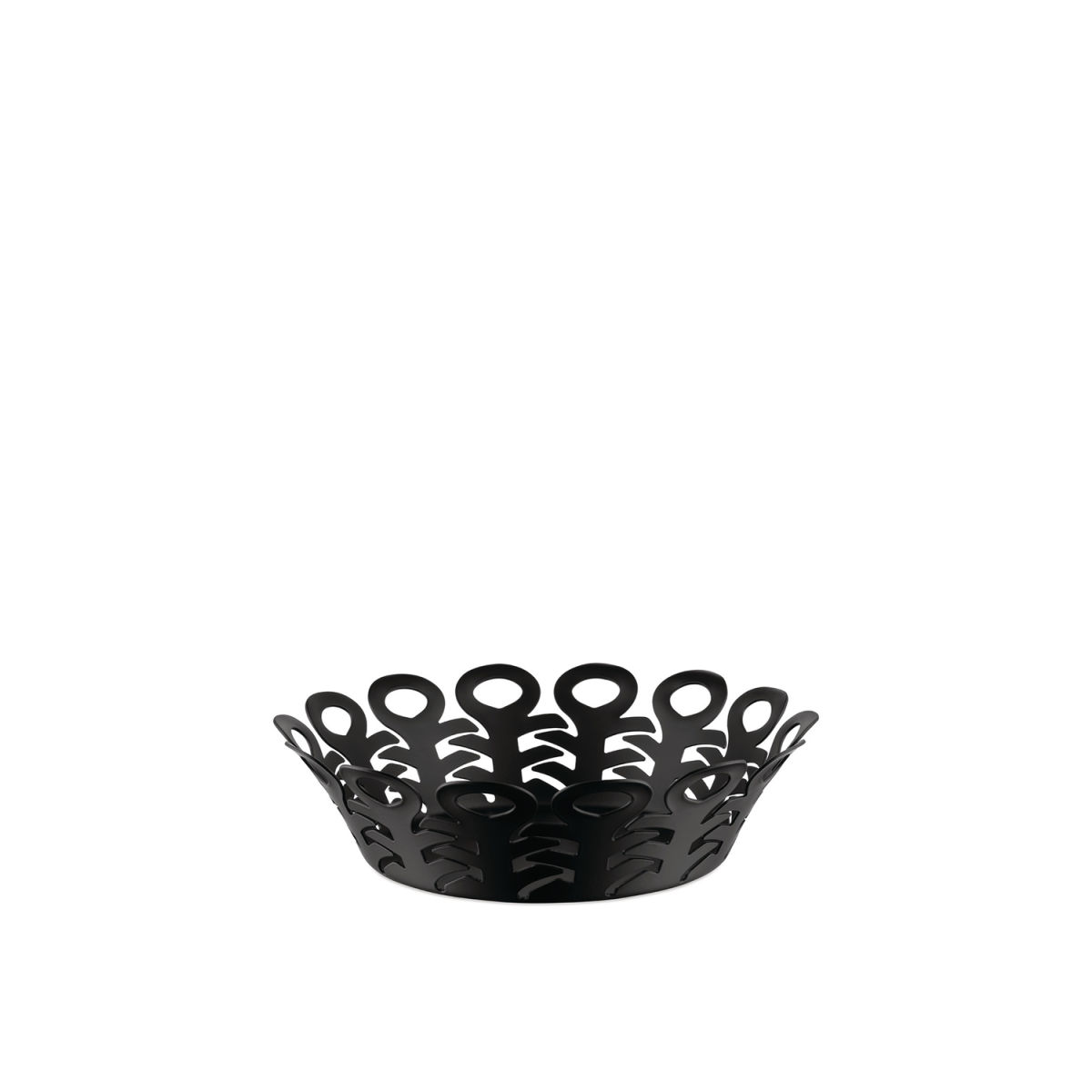 Alessi Korbschale Vimini ; 22x6 cm (ØxH); schwarz