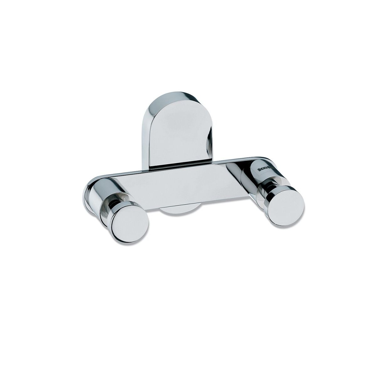 Kela Faro Gancio Doppio Da Parete In Acciaio Inox Cromato – Diametro 6 Cm – Fissaggio Con Viti O Adesivo – Per Bagno E Cucina