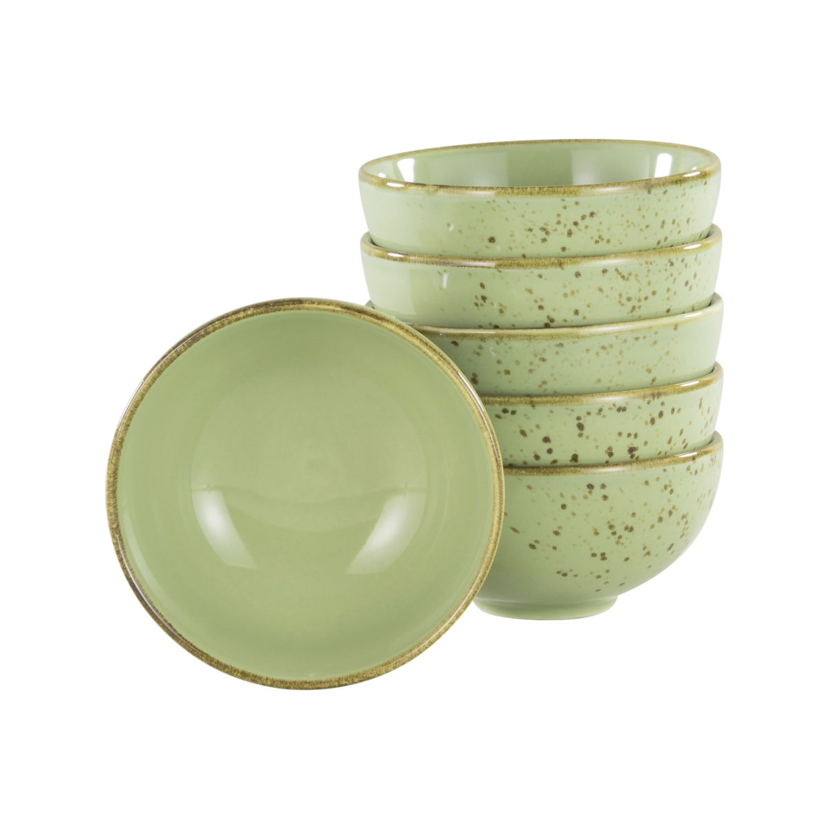 CreaTable Nature Collection - Dipschale 6-tlg 200 ml, 11.5x5.5 cm (ØxH); hellgrün; rund; 6 Stück / Pack