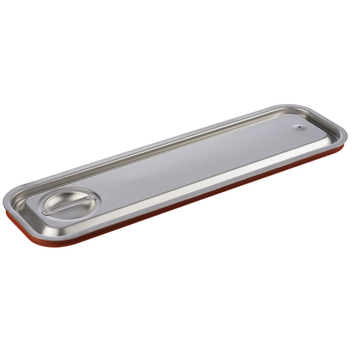 APS GN 2/3 Transport-Steck-Deckel, Edlestahl mit Silikondichtung GN 2/4, 53x16.2 cm (LxB); silber/rot; rechteckig