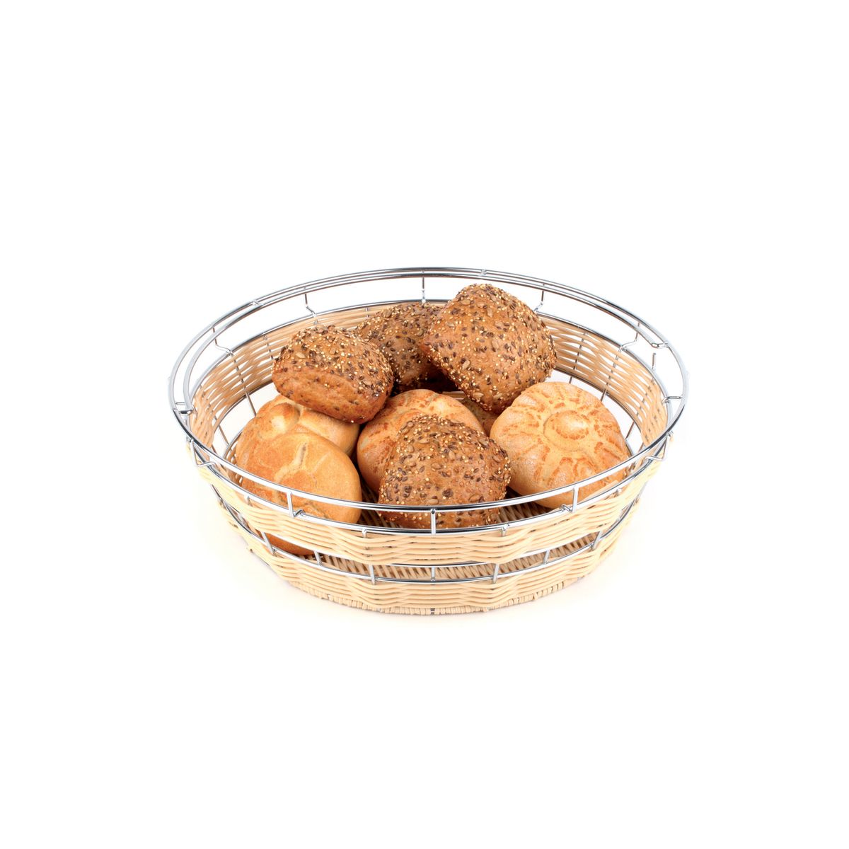 APS Buffetkorb ECONOMIC, Polypropylen 40x40x40x12 cm (LxBxØxH); natur; rund