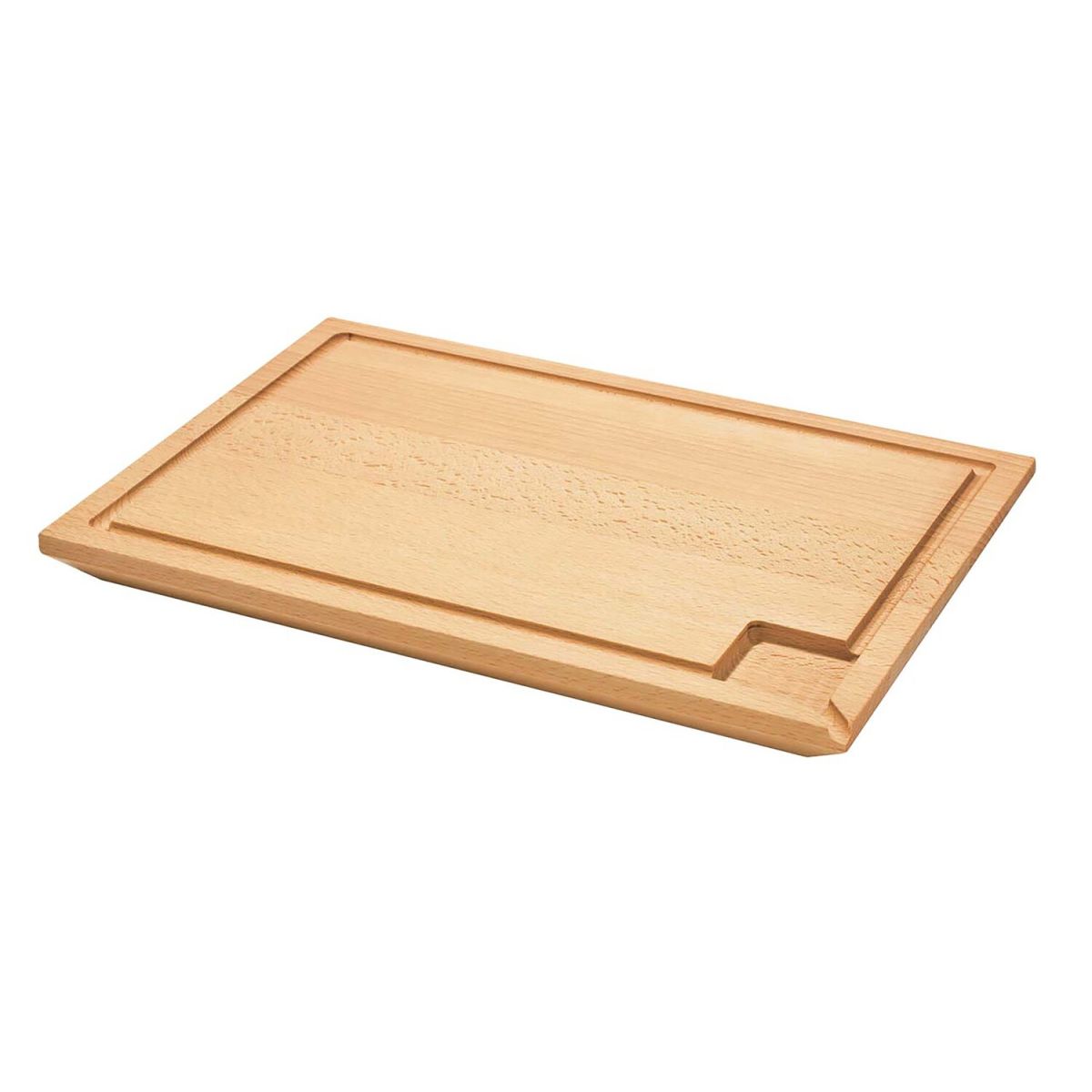 Dipro Schneidebrett mit Rille und Ausgießhilfe groß; 36.5x25x3 cm (LxBxH); natur