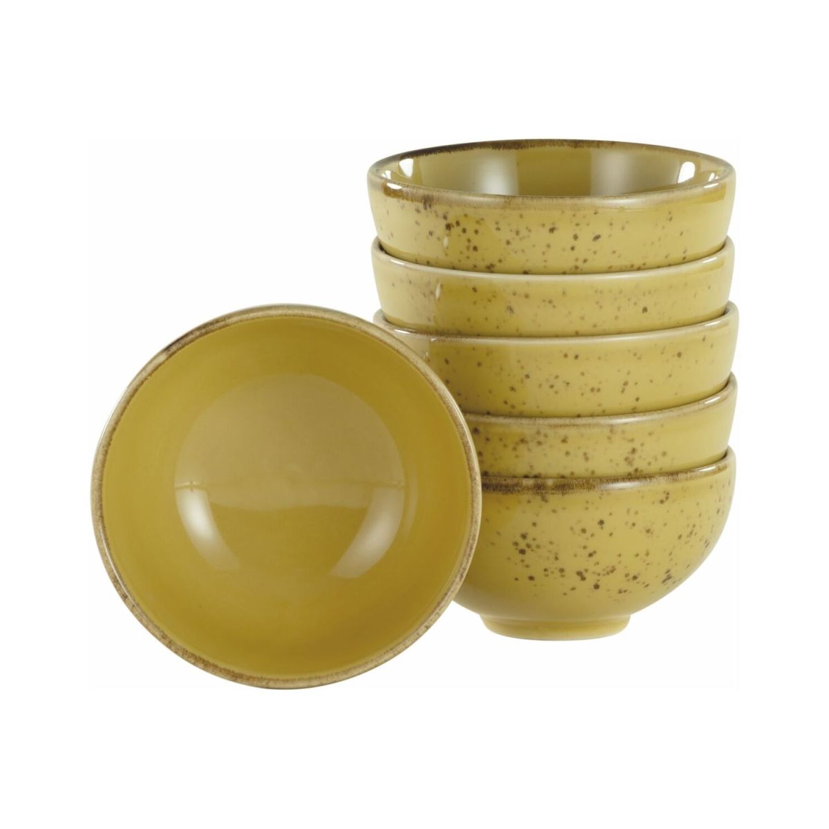 CreaTable Nature Collection - Schale 6-tlg 400 ml, 16.5x6 cm (ØxH); gelb; rund; 6 Stück / Pack