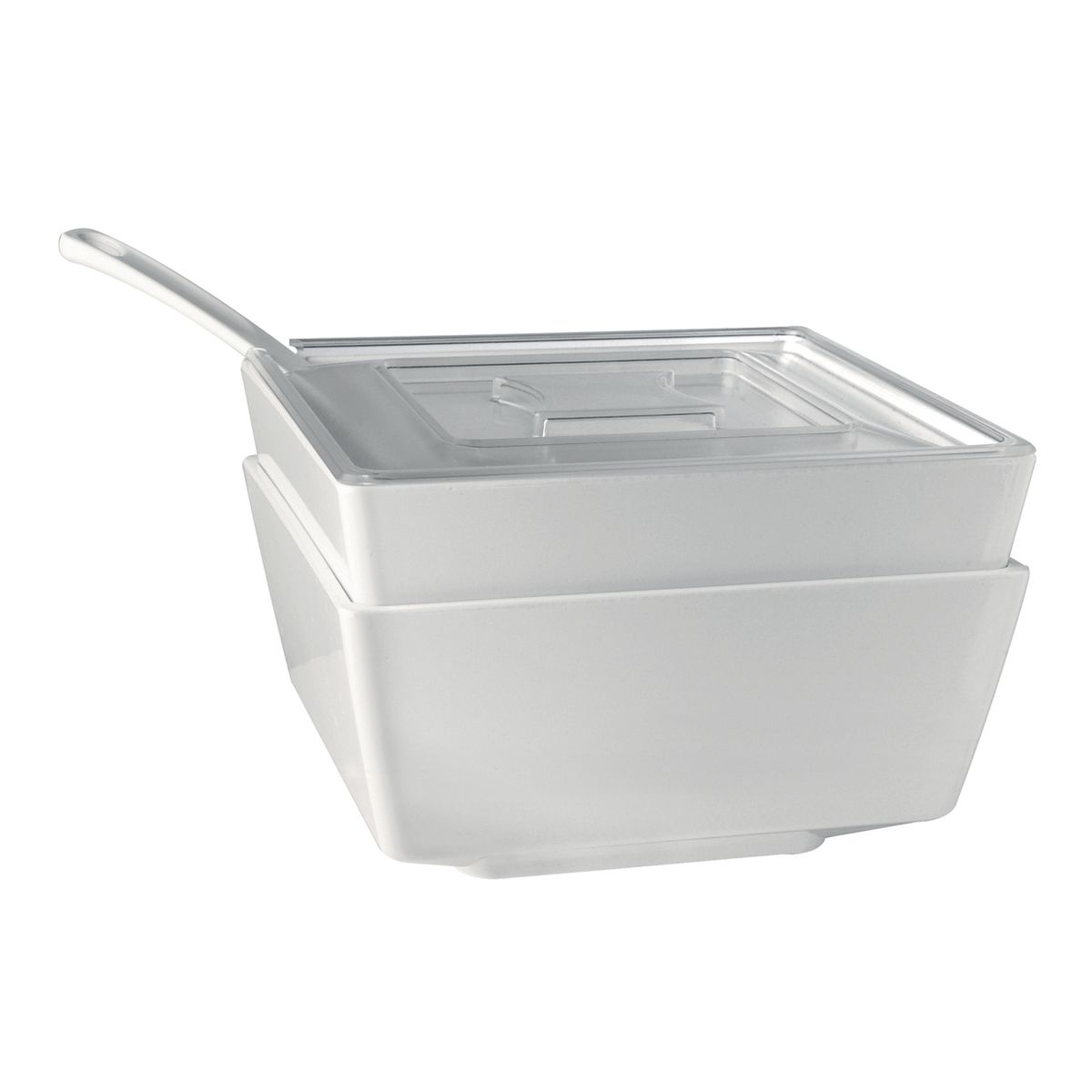 APS Schale FLOAT, Melamin, eckig 1900 ml, 19x19x9.5 cm (LxBxH); weiß; quadratisch
