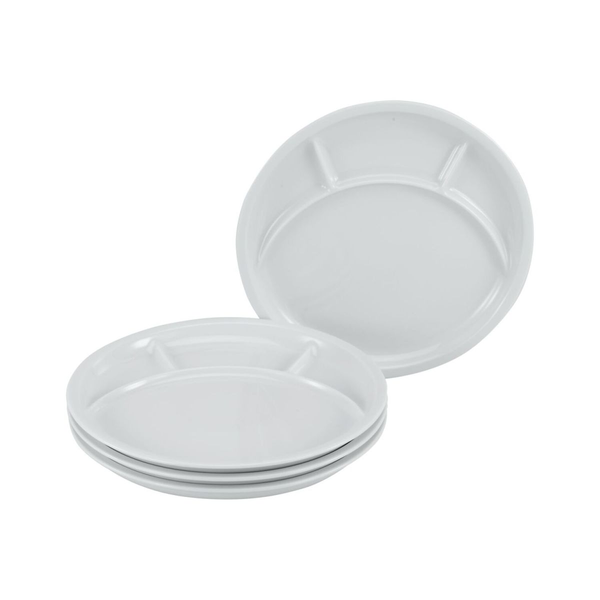 CreaTable Universal weiss - Fondueteller 4-tlg 27x2 cm (ØxH); weiß; rund; 4 Stück / Pack