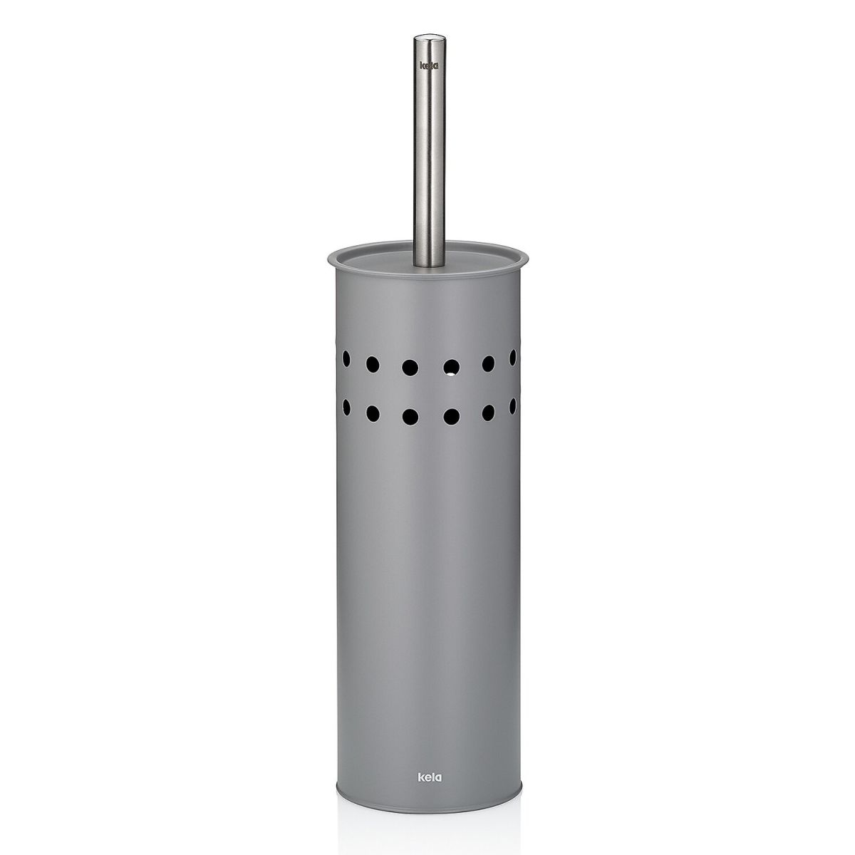 kela Wc-Garnitur Leo Metall altrosa 37,5cm 9,5cmØ 9.5x37.5 cm (ØxH); hellgrau
