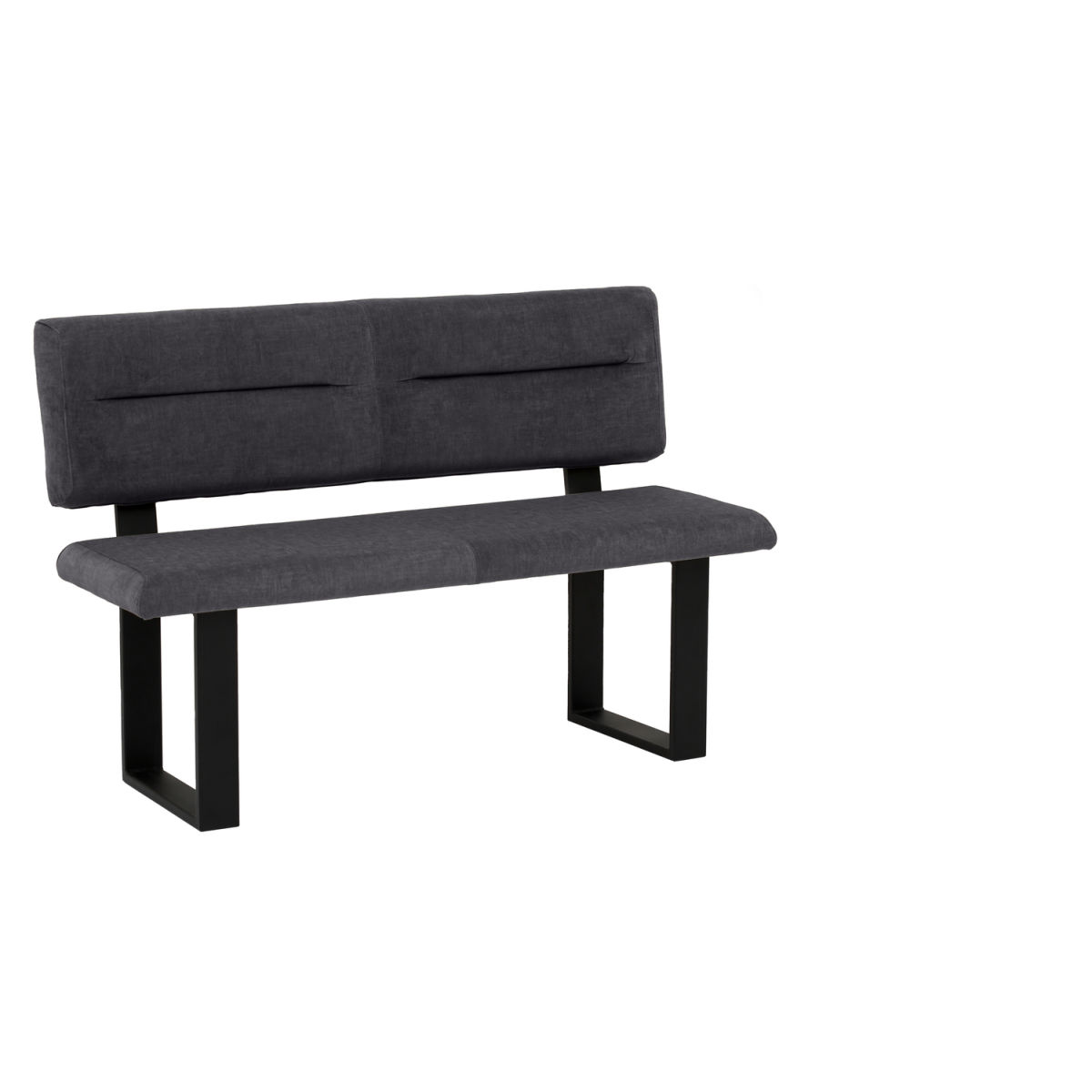 Mayer Sitzmöbel Sitzbank 4133 120x60x91 cm (BxTxH); Sitz anthrazit, Gestell schwarz