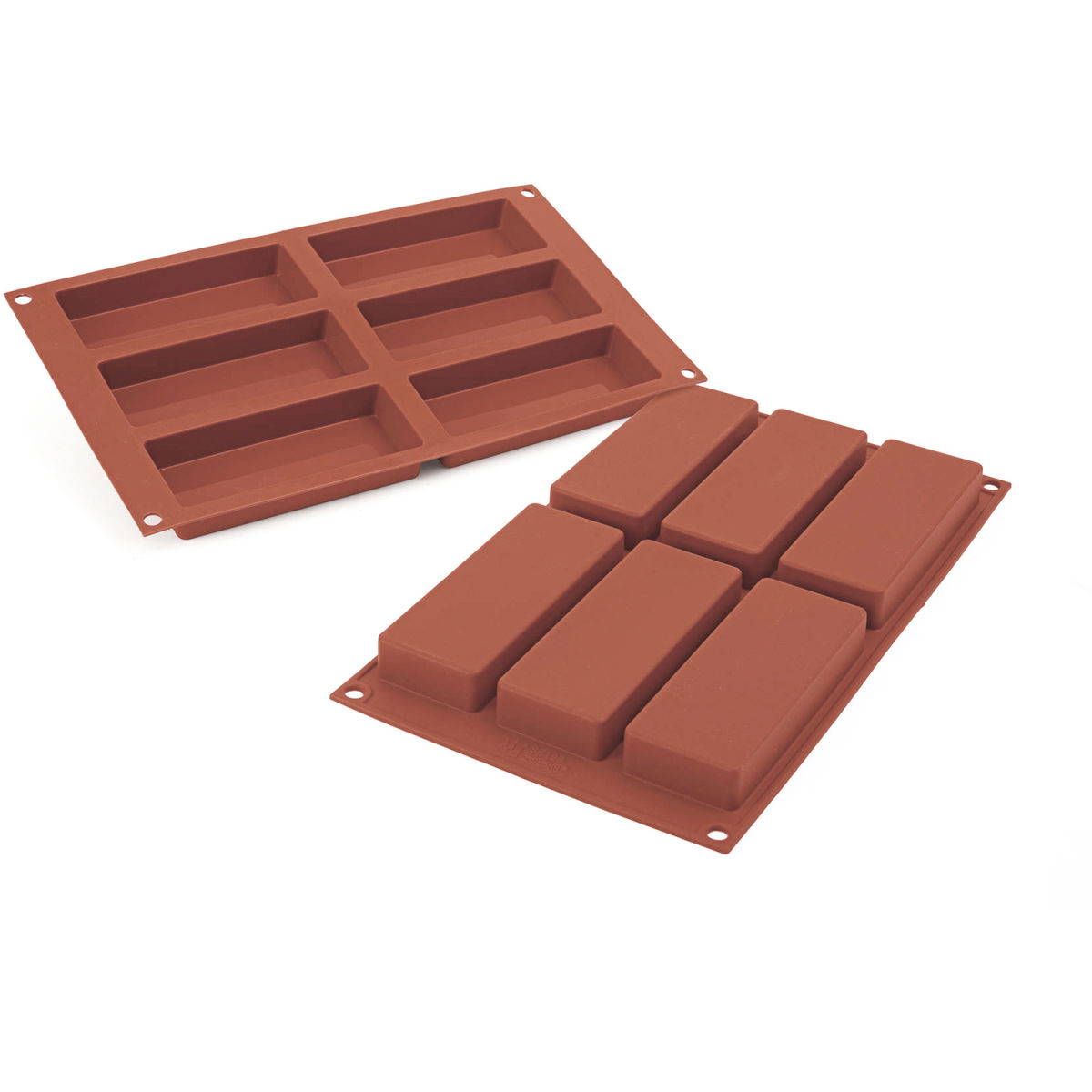 Schneider Silikonbackform Rechteck 110 ml, 30x17.5x2 cm (LxBxH); rot