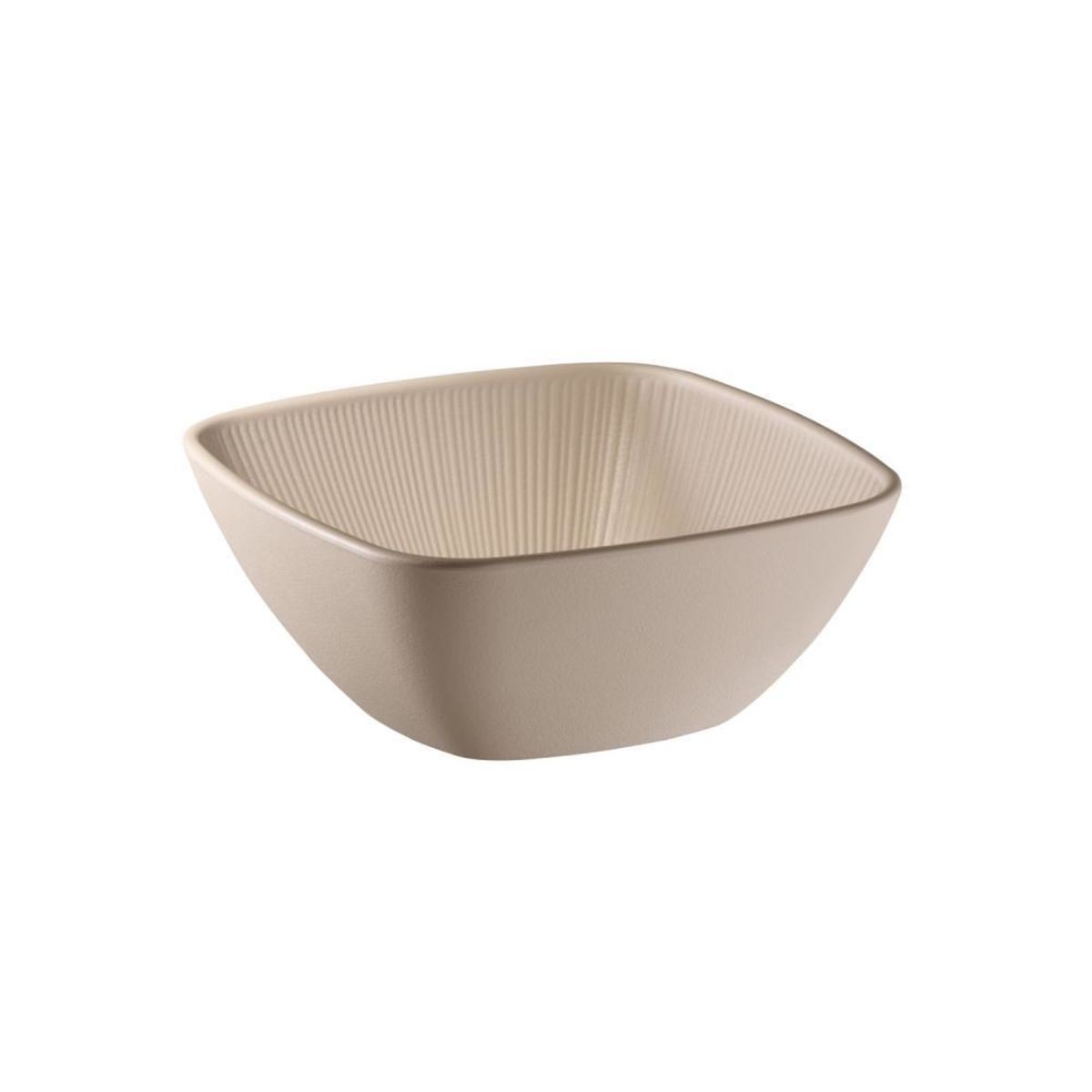 APS Schale -NERO- , 19 x 16,5 cm, H: 9 cm , Melamin, sand , 0,5 Liter ,; 1500 ml, 19.5x19.5x8 cm (LxBxH); beige; quadratisch