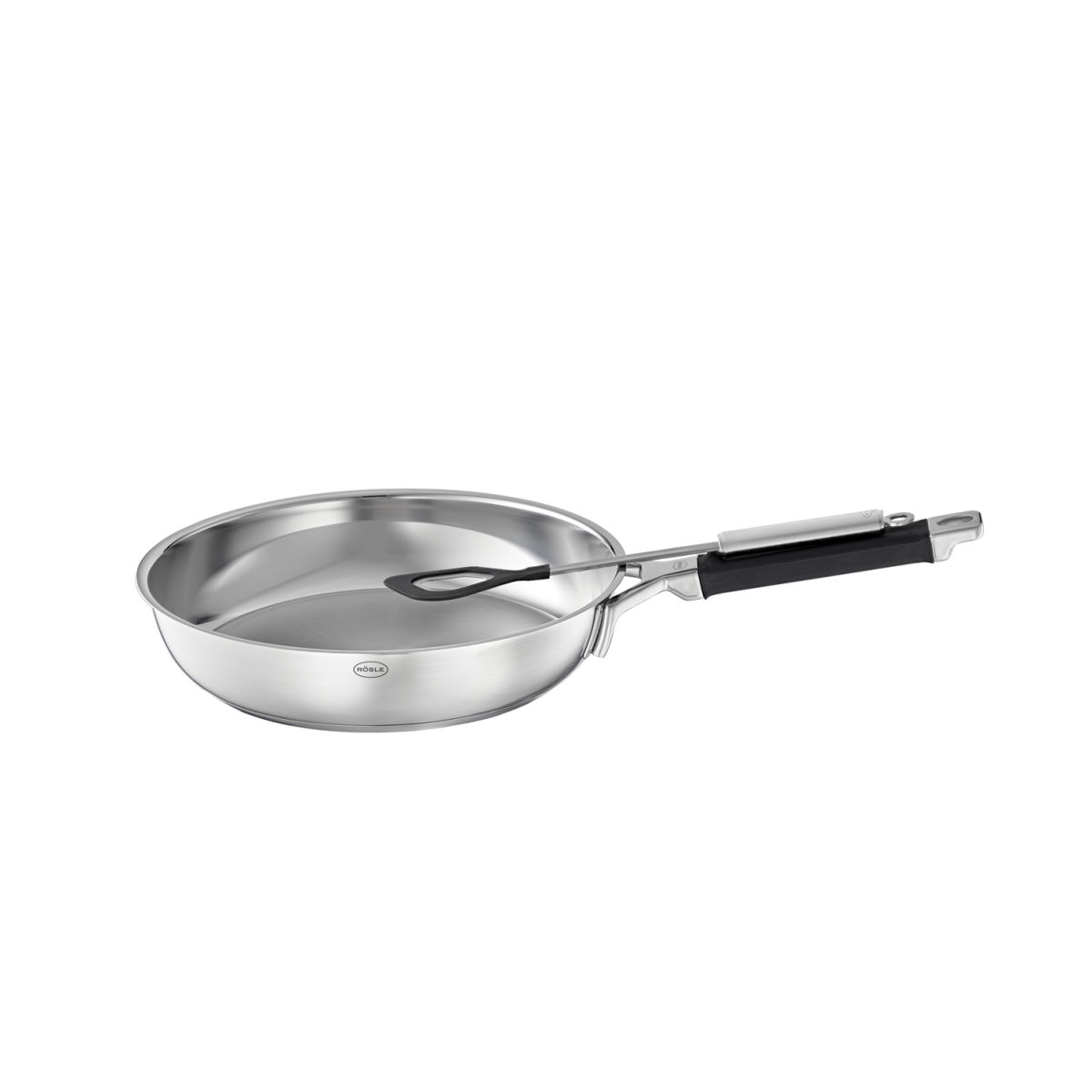 RÖSLE Bratpfanne Silence Pro 0.033 l, 51x29.5x9.5 cm (LxBxH); silber/schwarz; rund