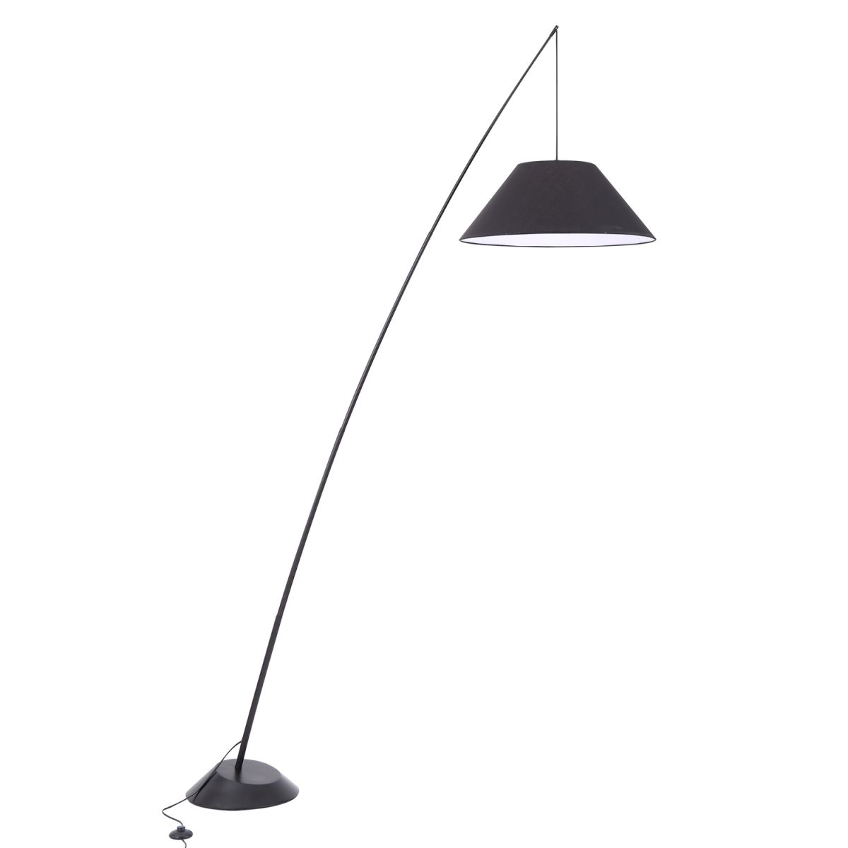 Maytoni Maytoni Stehleuchte Campanula Schwarz, aus Metall und Beton, 1xE27; 173x55x235 cm (LxBxH); schwarz; Gestell schwarz