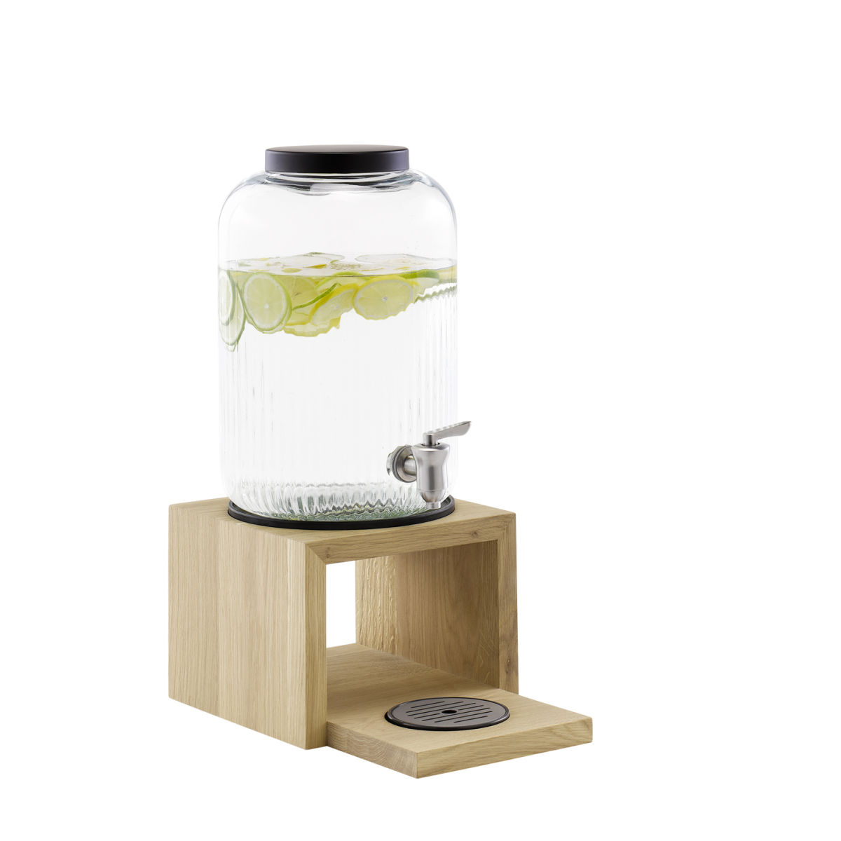 APS Getränkespender -VALO-; 7000 ml, 21x34.5x47 cm (LxBxH); braun/schwarz/transparent