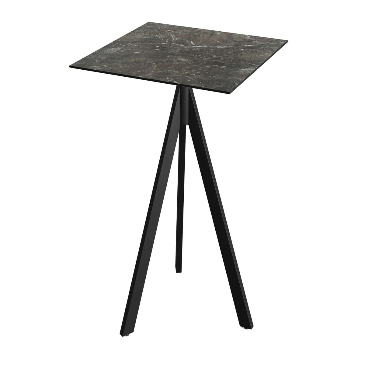 Feros Infinity Tripod Stehtisch frame + HPL 70x70 cm 70x70x110 cm (LxBxH); schwarz/mehrfarbig; quadratisch