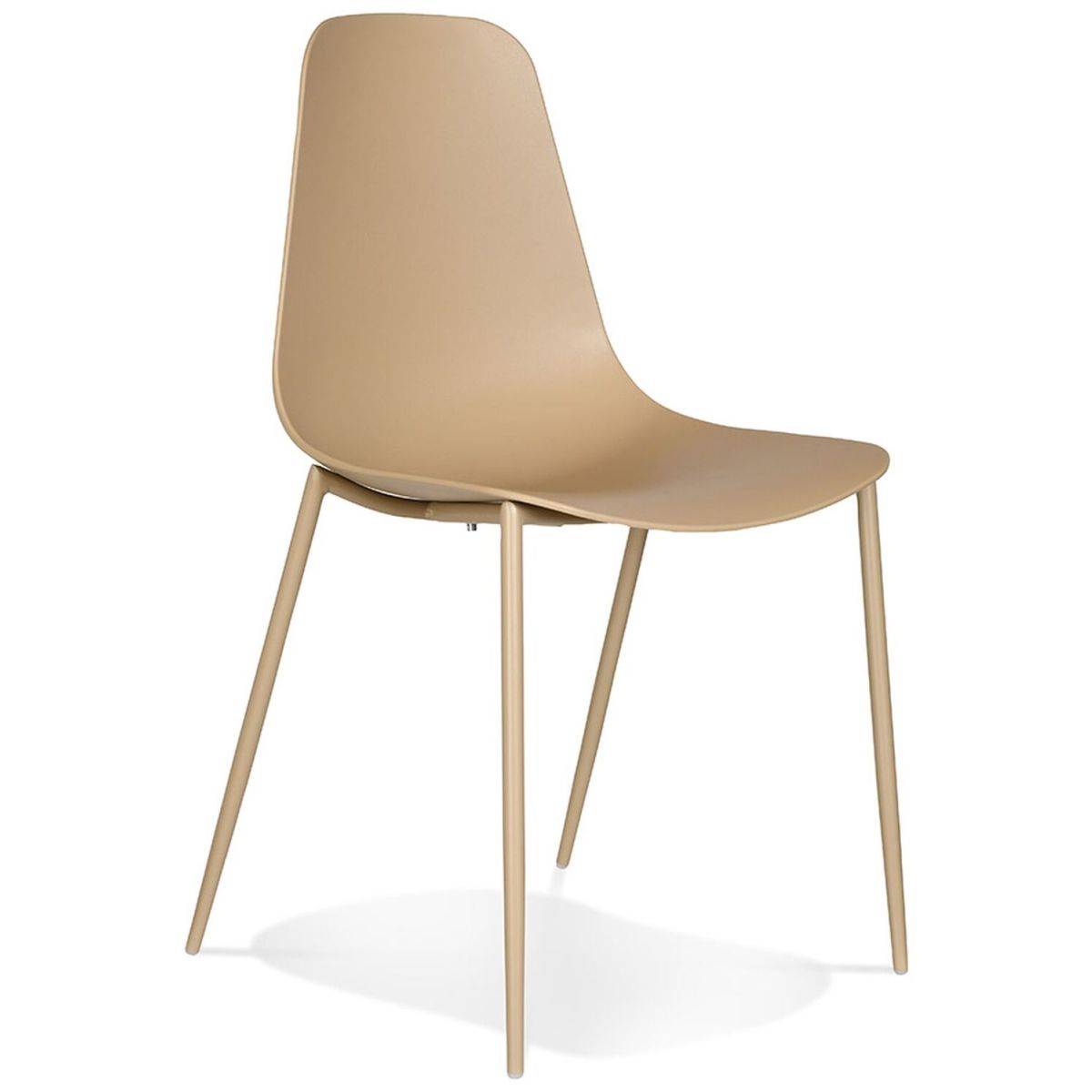 Légia Design-Stuhl FELIZ 48x52.5x88 cm (BxTxH); Sitz beige, Gestell beige
