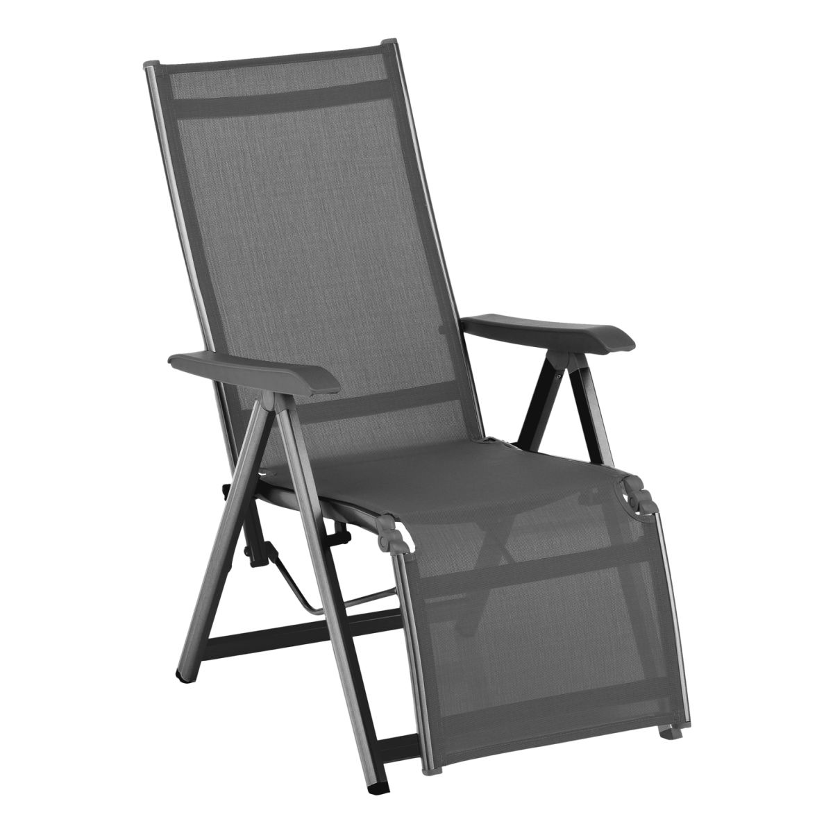KETTLER Relaxsessel BASIC PLUS; 90x61x111 cm (LxBxH); Sitz anthrazit, Gestell anthrazit