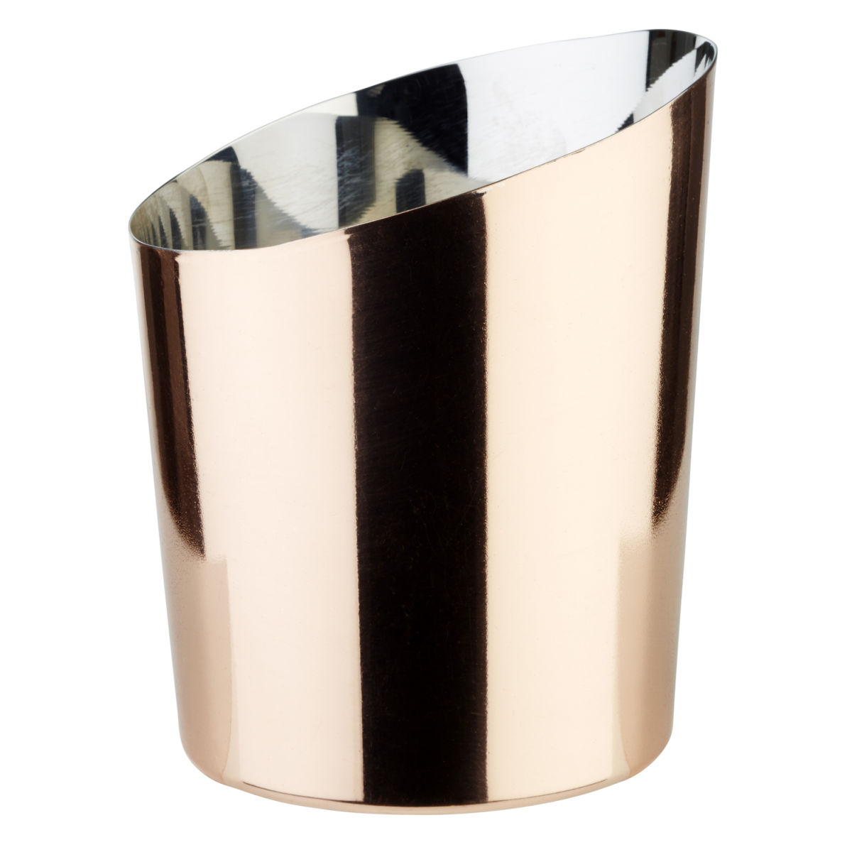 APS Schale TASCA, Edelstahl, schräg 450 ml, 9.5x9.5x9.5x11.5 cm (LxBxØxH); kupfer; rund