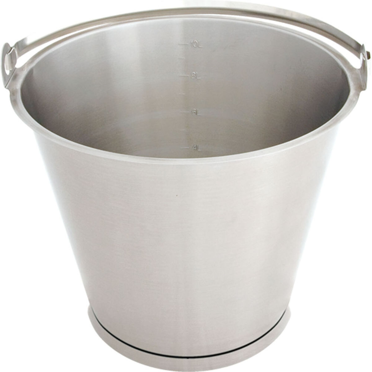 Secchio in acciaio inox, con base, graduato, impilabile Stalgast; 12000 ml, 29x30.5 cm (ØxH); argento