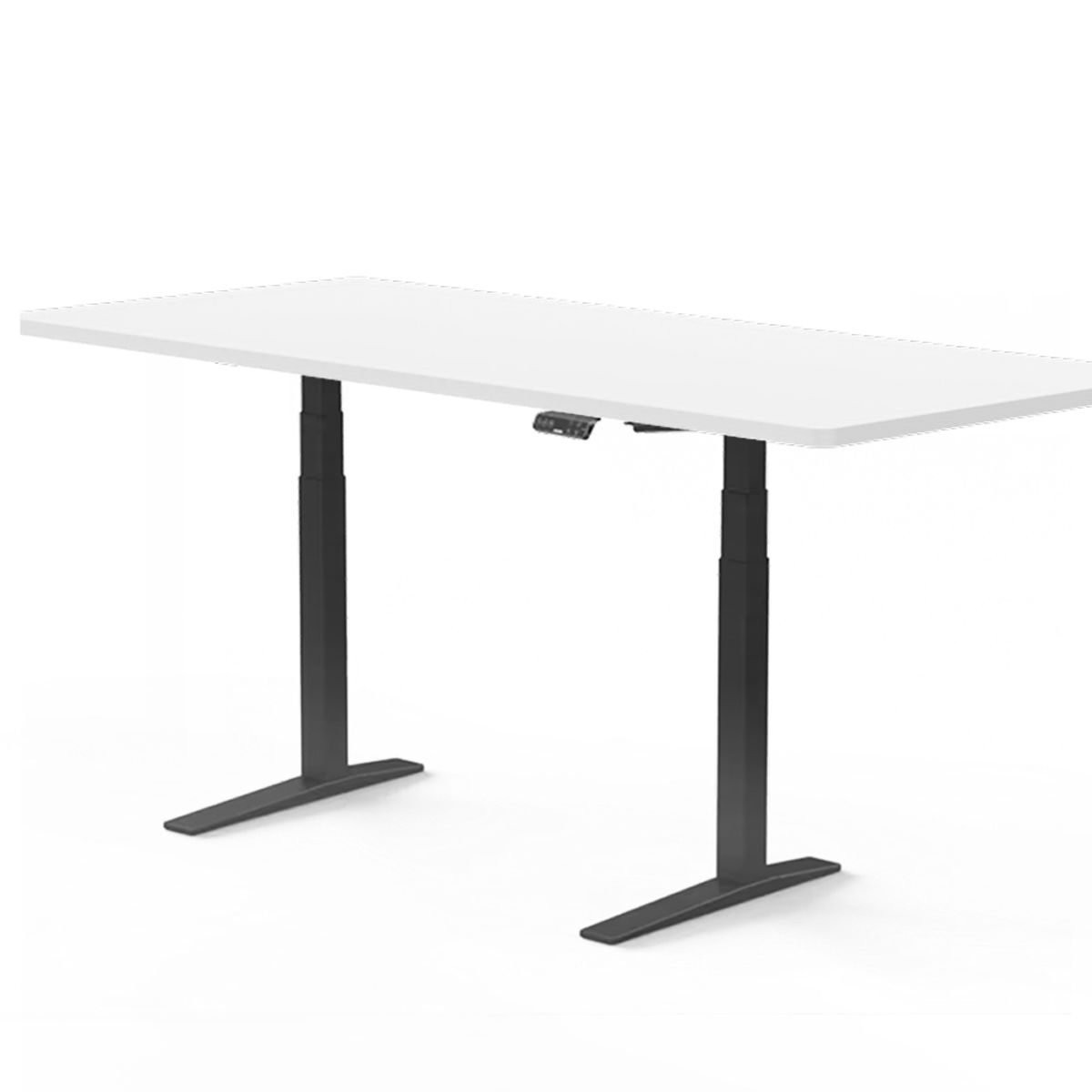 FlexiSpot Höhenverstellbarer Schreibtisch C-Beine; 166.9x85.8x6.2 cm (LxBxH); schwarz/weiß; rechteckig