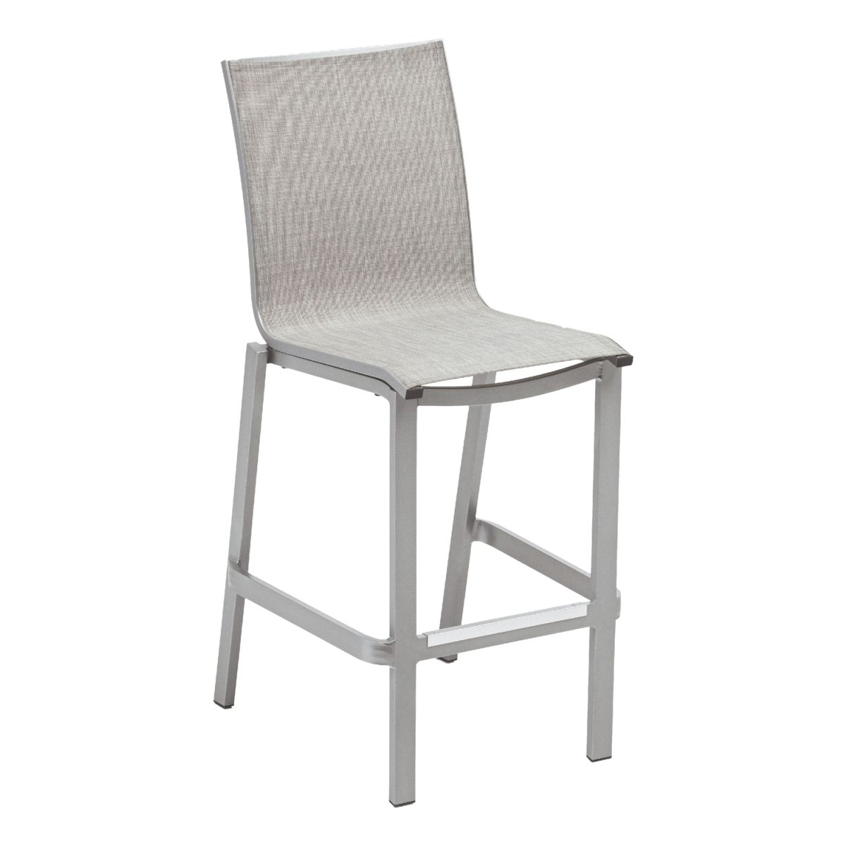 KETTLER Barstuhl RASMUS; 53x63x113 cm (BxTxH); Sitz hellgrau, Gestell silber; 4 Stück / Pack