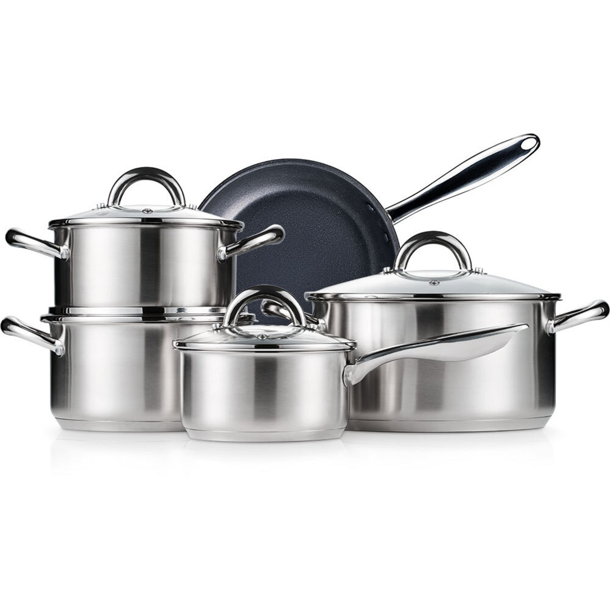Stalgast Kochgeschirr-Set, 9-teilig silber