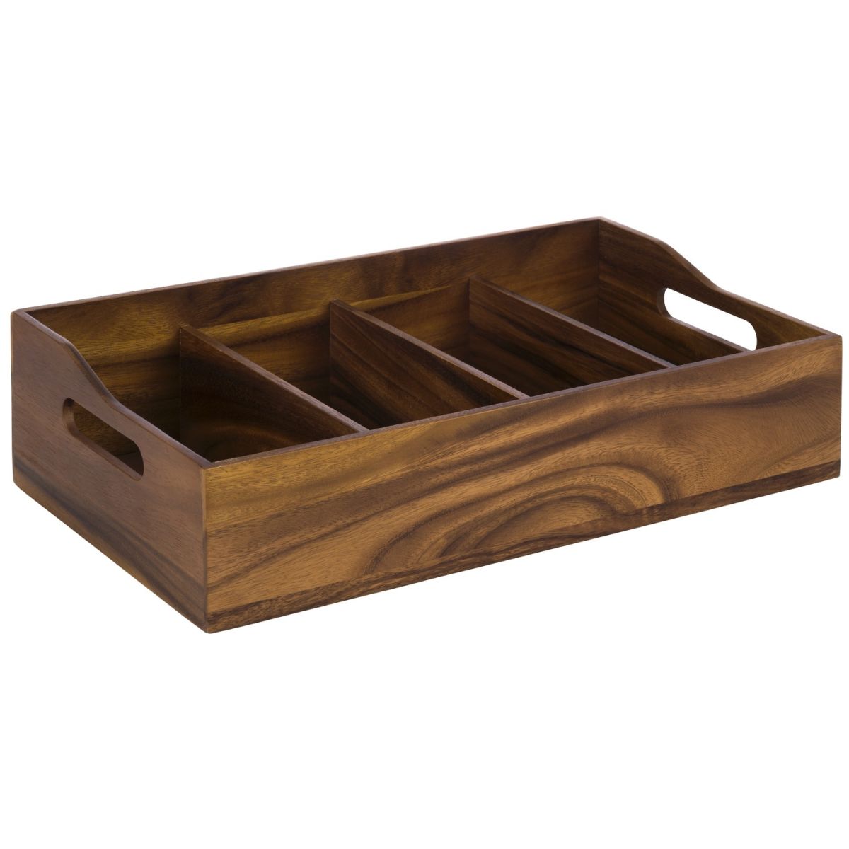 APS Besteckbehälter VINTAGE, Akazienholz; 51x28x13 cm (LxBxH); braun