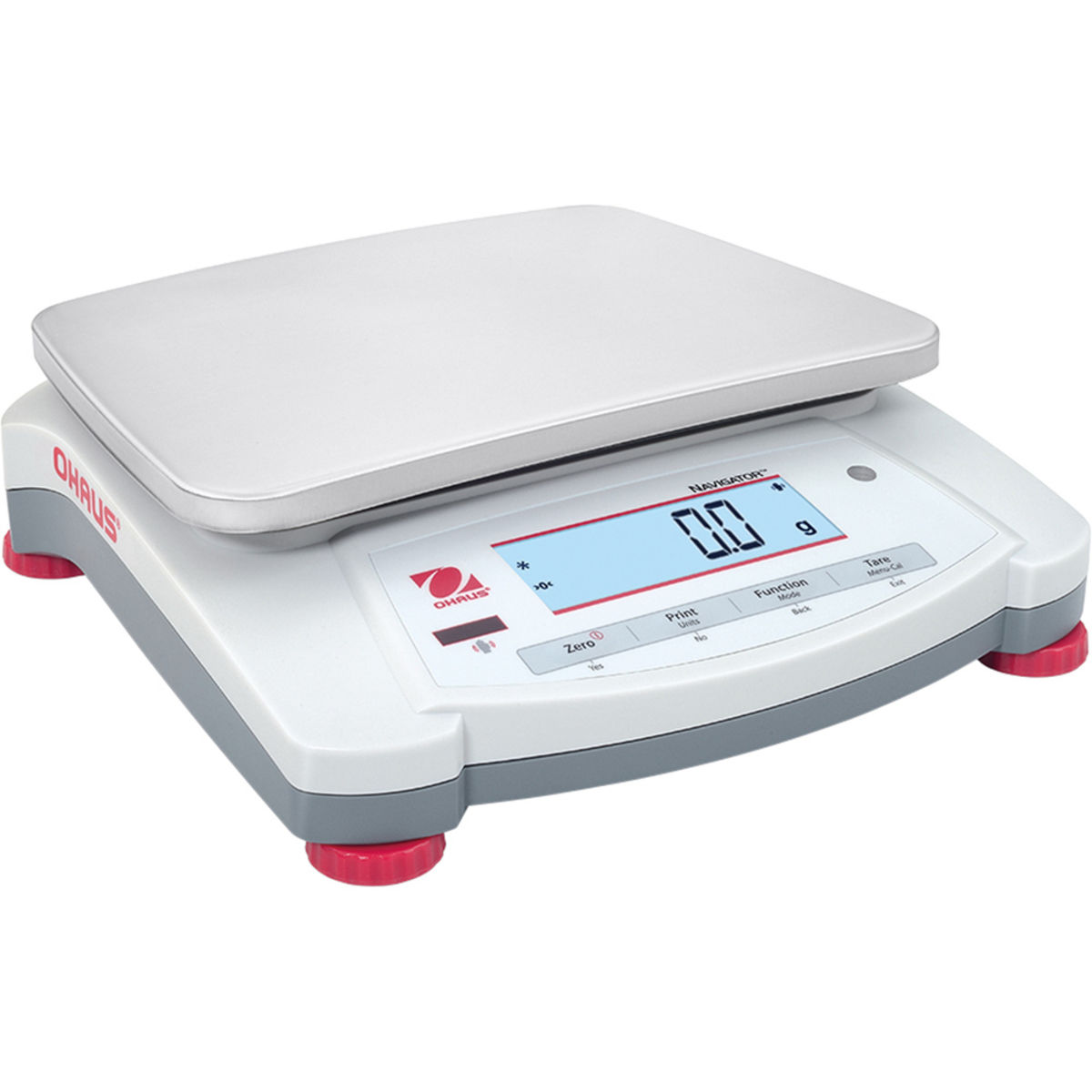 Ohaus Präzisionswaage Ohaus Navigator XT, Wägebereich bis 16 kg 24x7.4 cm (BxH); grau/rot