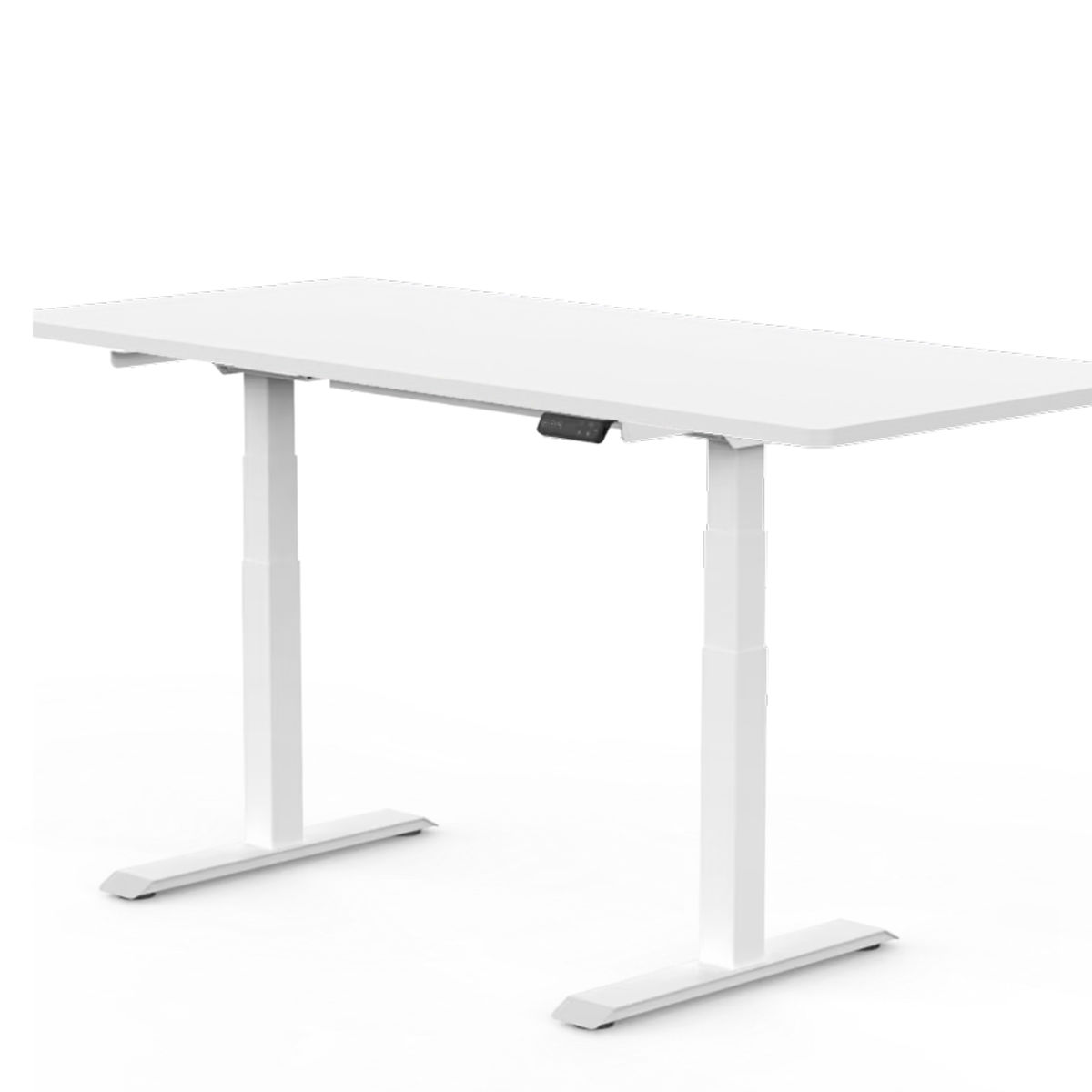 FlexiSpot Höhenverstellbarer Schreibtisch Stahlrahmen; 166.9x85.8x6.2 cm (LxBxH); weiß; rechteckig