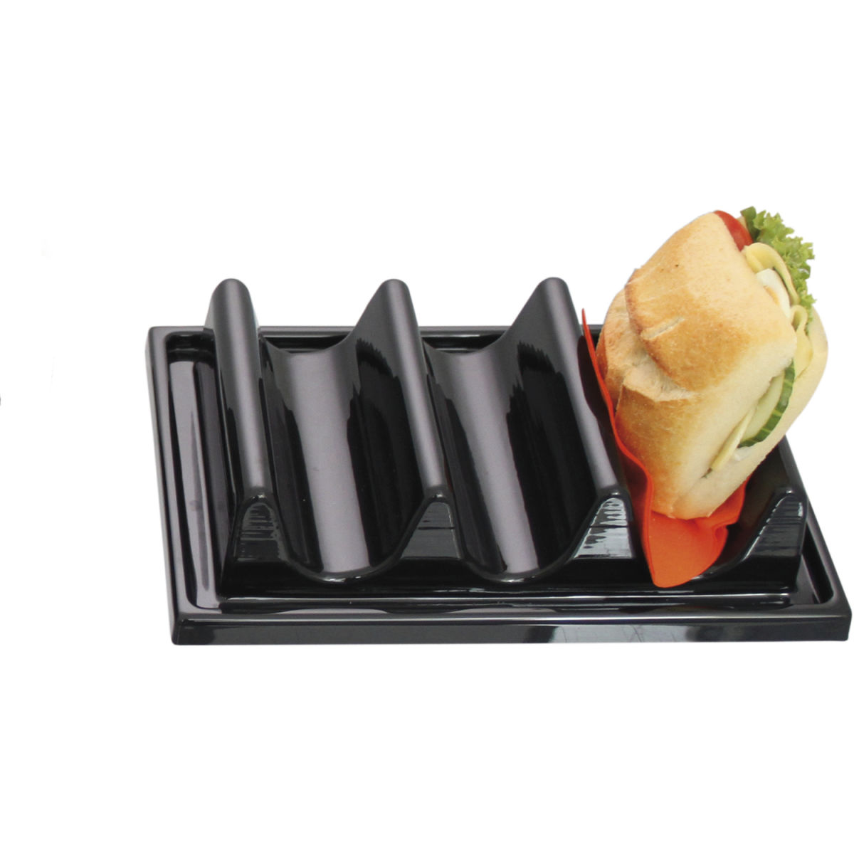 Schneider Snackwelle Kunststoff 29x19x6 cm (LxBxH); schwarz; rechteckig