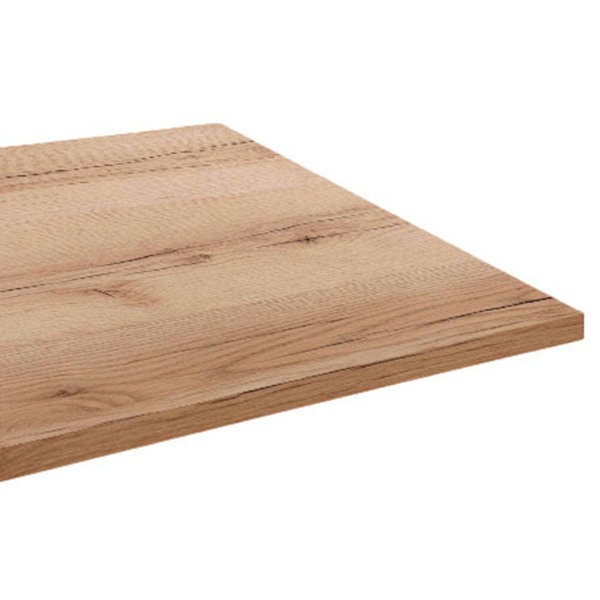 Piano tavolo rettangolare, laminato legno RestooTab; 120x70 cm (LxL); quercia/naturale; rettangolare