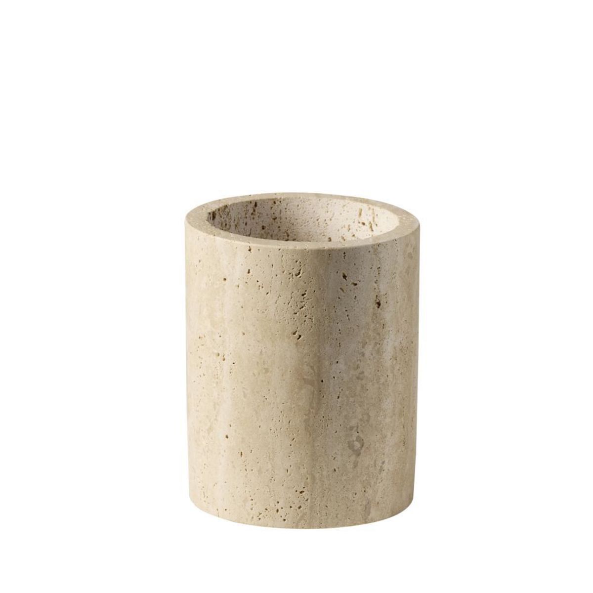 APS Besteckbehälter -TRAVERTINE-; 11x11x13.5 cm (LxBxH); beige