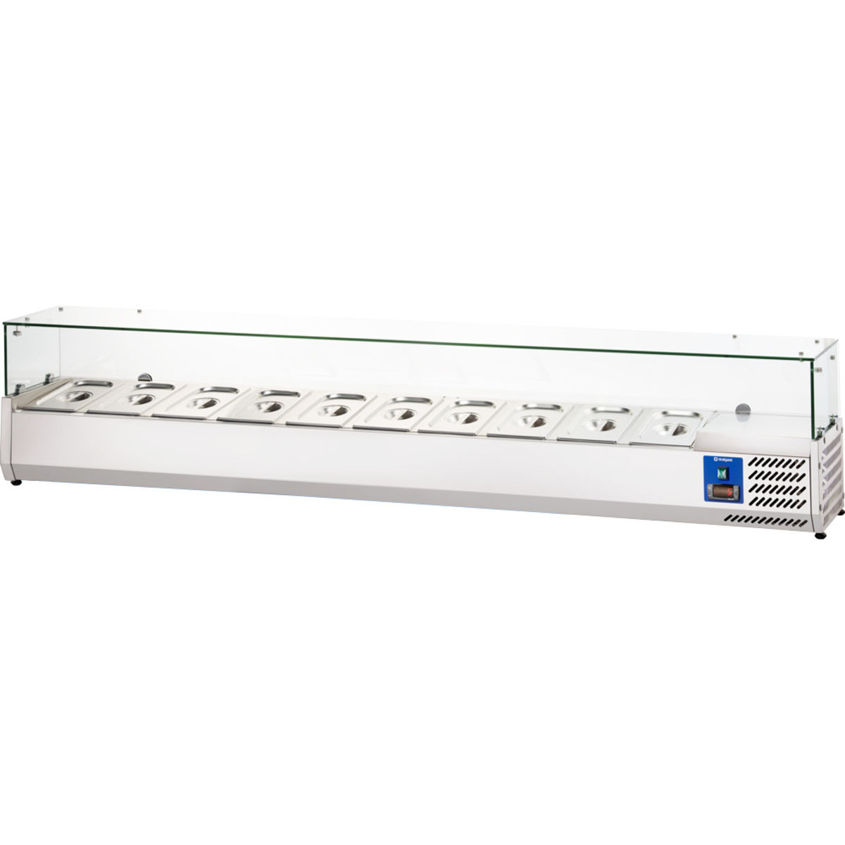 Stalgast Kühlaufsatzvitrine, 10x GN 1/4 200x40x33.5 cm (BxHxT); silber