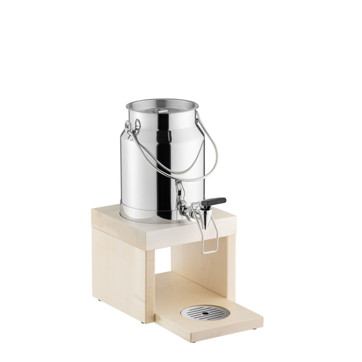 APS Milchdispenser BRIGDE, inkl. Kühlakku im Standfuß 3 l, 31x20x39 cm (LxBxH); silber/braun