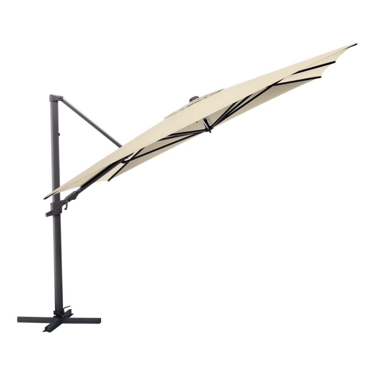 KETTLER Schirm UPF 50+ EASY FLEX , mit PU-Beschichtung 300x300x260 cm (LxBxH); natur; quadratisch; 3 Stück / Pack