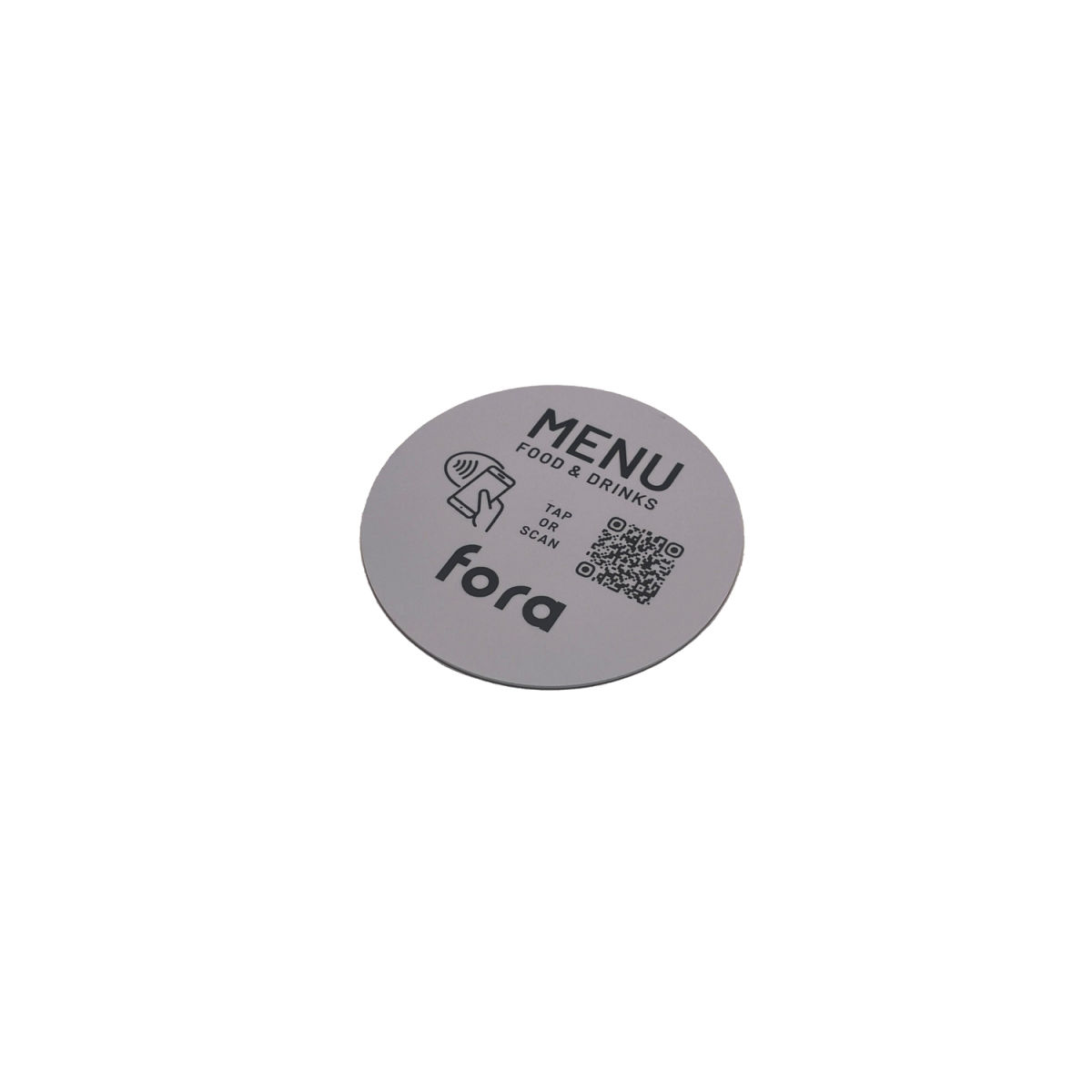 PRODUCTMATE Tischaufleger beidseitig rund matt mit QR-Code und NFC-Chip 10x10 cm (BxH); mehrfarbig; 25 Stück / Pack