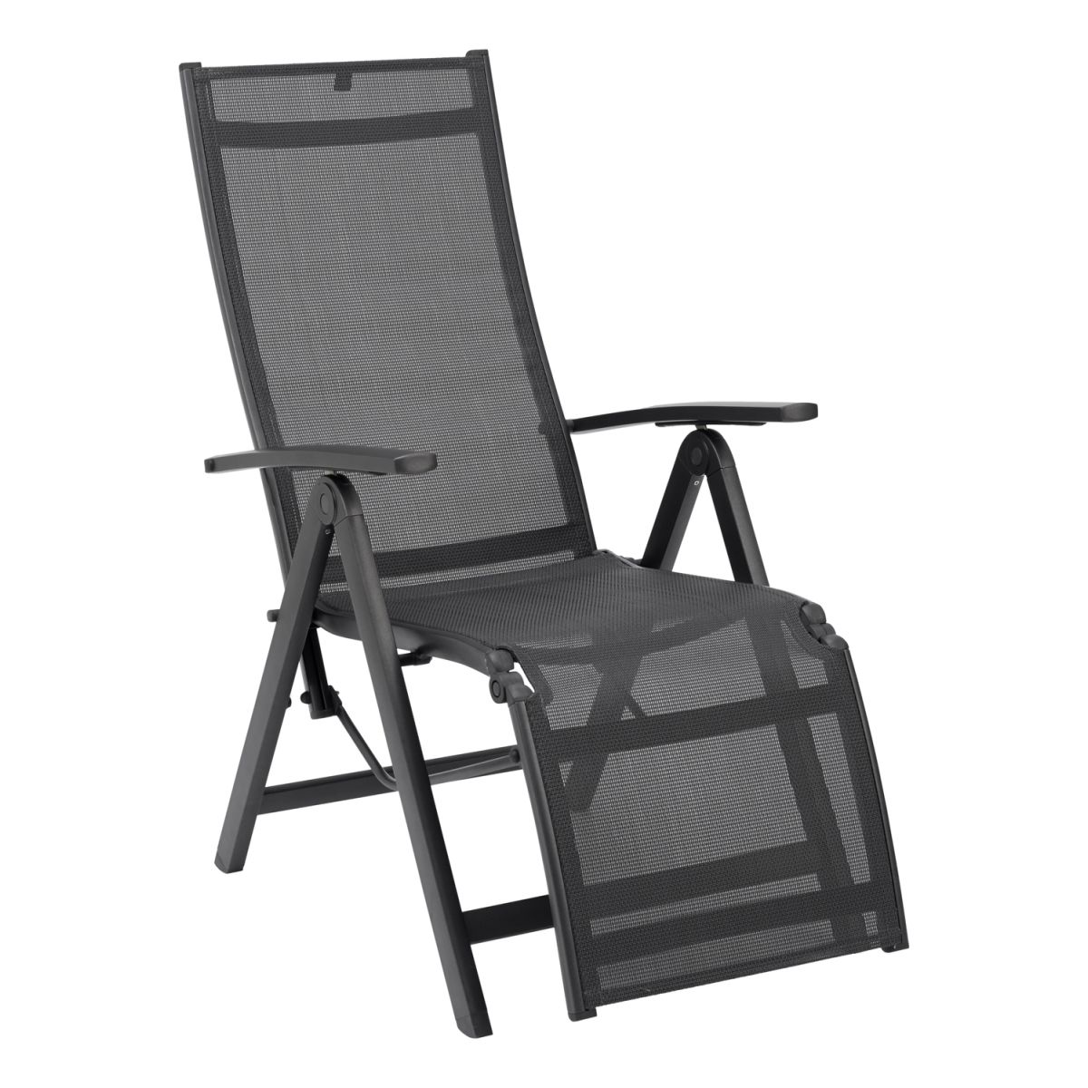 KETTLER Relaxsessel EASY; 82x58x110 cm (LxBxH); Sitz anthrazit, Gestell anthrazit