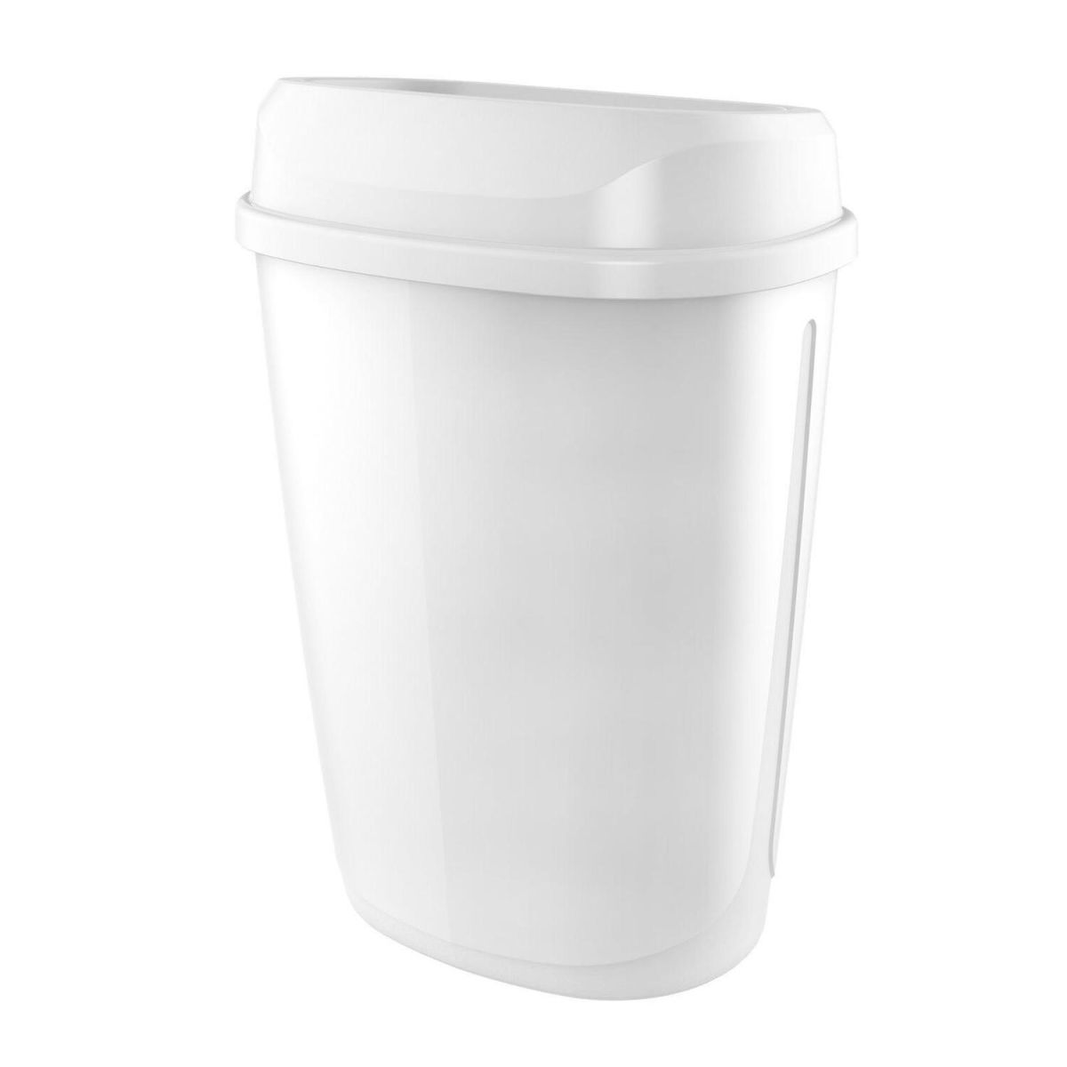 Plock Mülleimer mit Wandhalterung, 32 Liter 40x58x27 cm (BxHxT); weiß