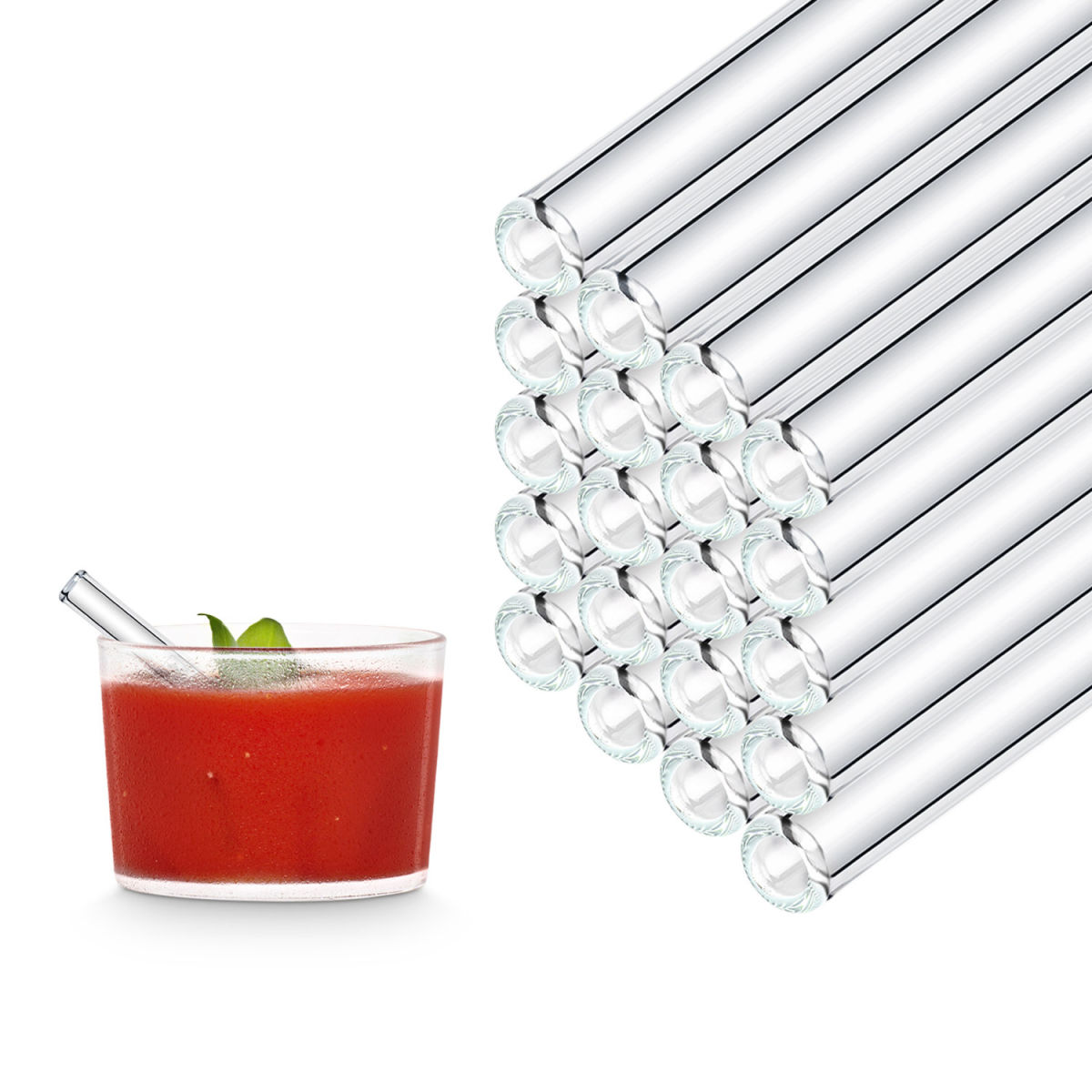 HALM Glastrinkhalme HALM 0.9x10 cm (ØxL); transparent; 50 Stück / Pack