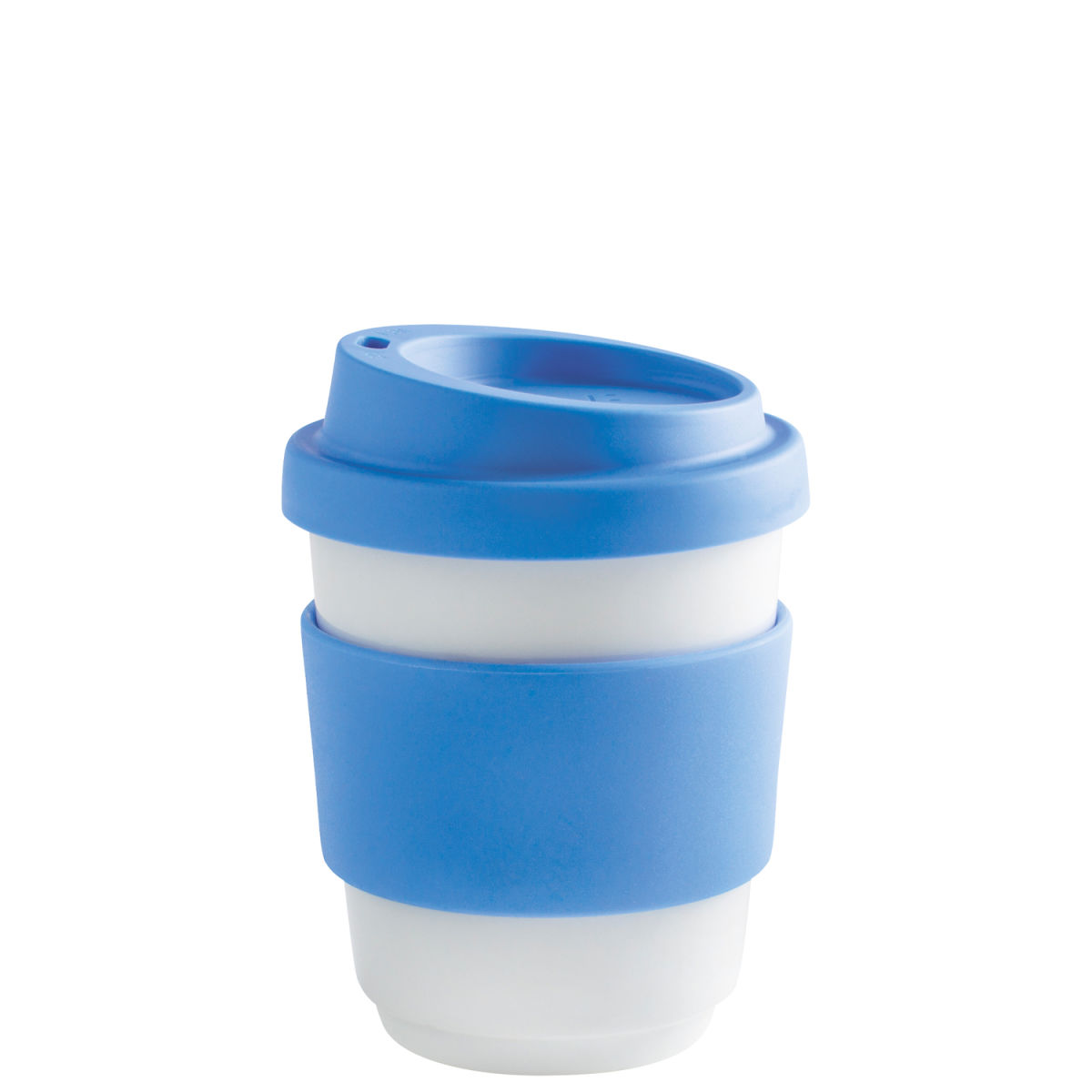 Kahla Becher + Trinkdeckel + Banderole fillit 270 ml, 8x9.5 cm (ØxH); hellblau; rund
