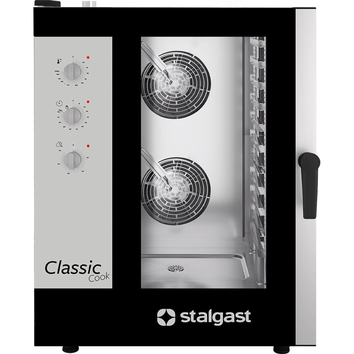 Stalgast Kombidämpfer ClassicCook, 11x GN1/1, Elektro 79x110 cm (BxH); schwarz/silber