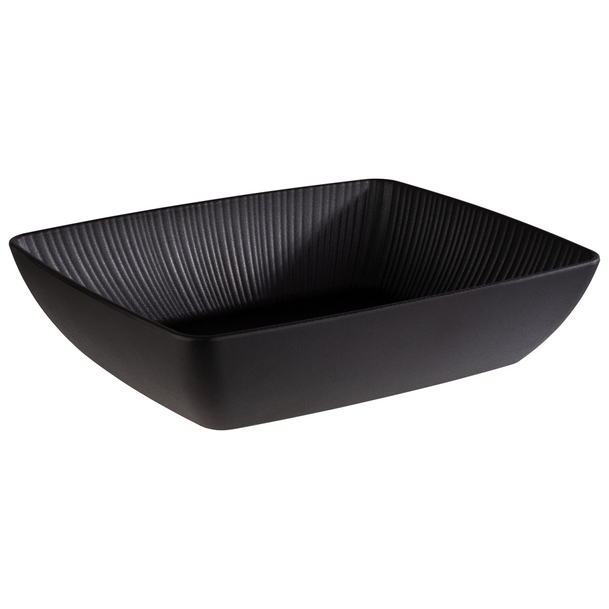 APS GN 2/4 Schale NERO, Melamin GN 1/2, 32.5x26.5x7.5 cm (LxBxH); schwarz