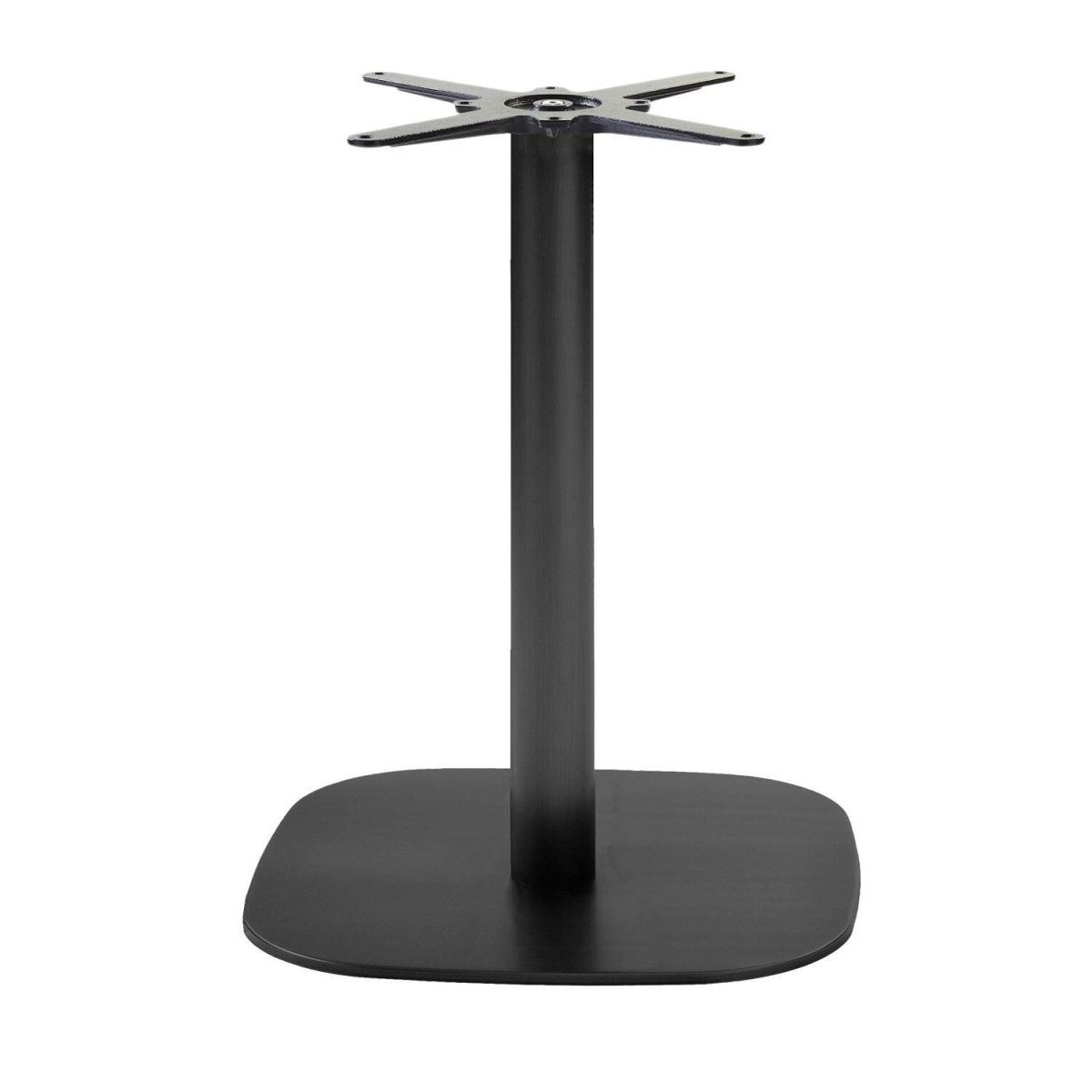 Base tavolo rettangolare Round RestooTab; 42x60x73 cm (LxLxH); nero