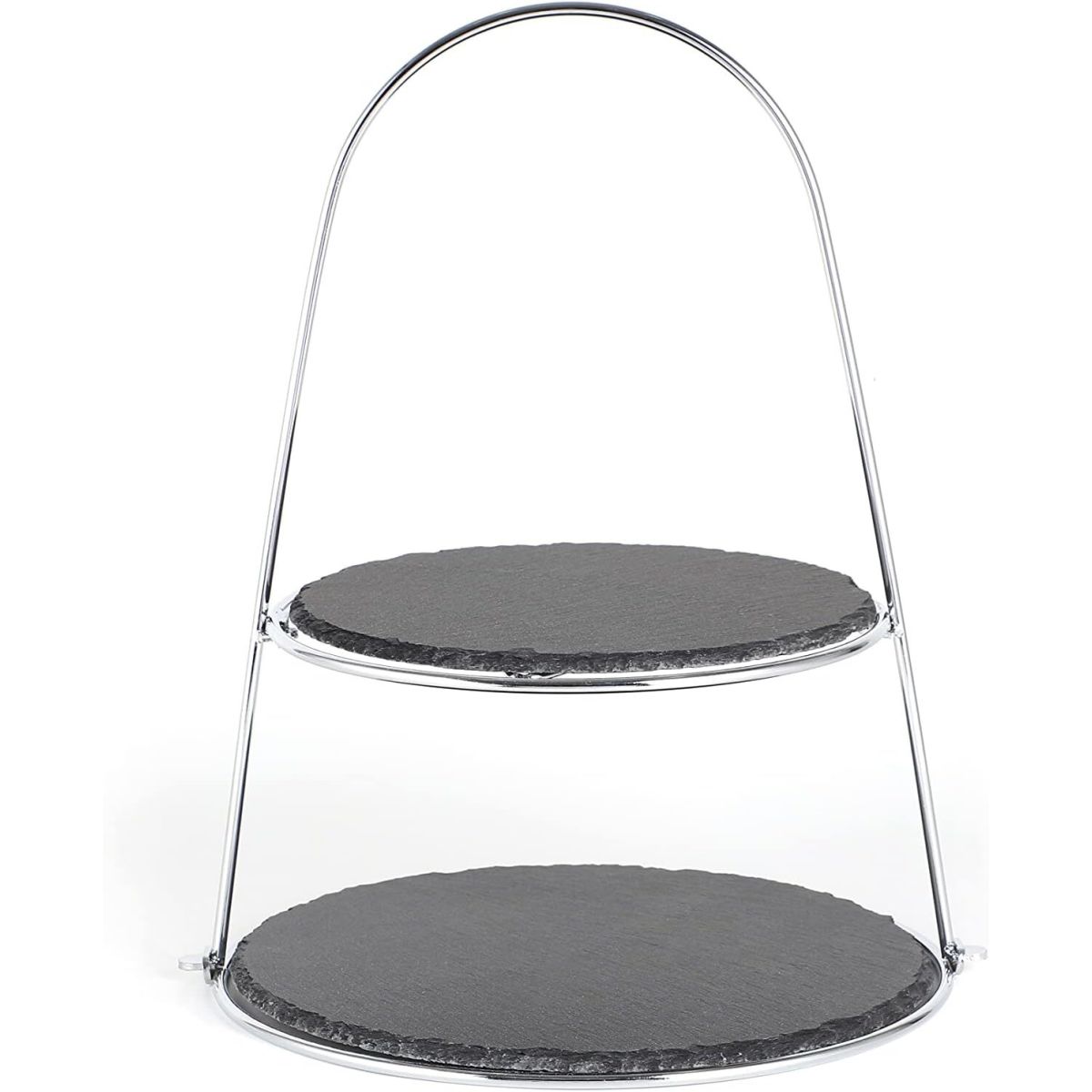 ECHTWERK Etagere Bügelgriff 29x40x40 cm (BxHxT); silber; rund