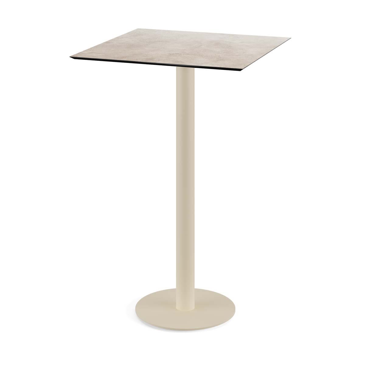 Feros Urban Stehtisch Sand Gestell + HPL quadratisch 70x70x109.2 cm (LxBxH); sand; quadratisch