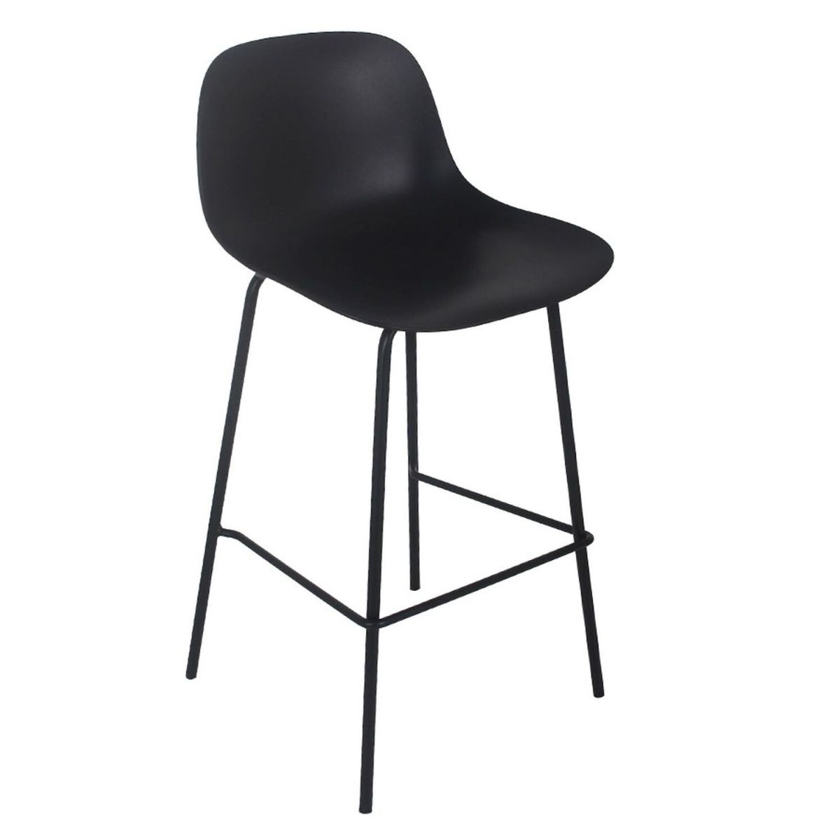 Légia Mittelhoher Hocker GRANO MINI 42.5x47x90 cm (BxTxH); Sitz schwarz, Gestell schwarz
