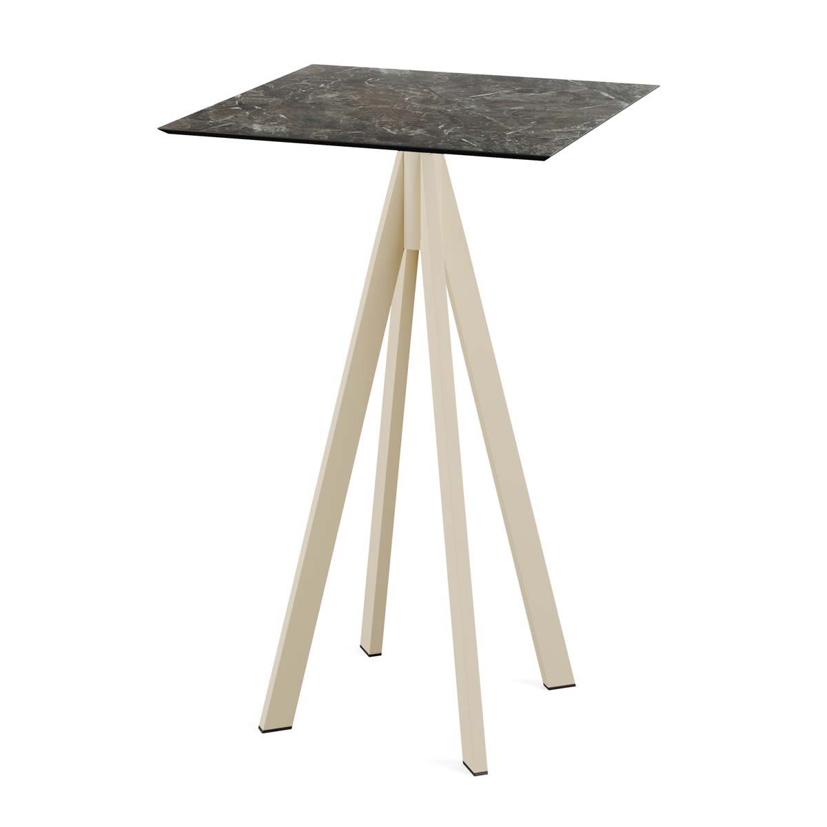Feros Stehtisch Infinity Sand Gestell + HPL quadratisch 70x70x109.2 cm (LxBxH); mehrfarbig; quadratisch