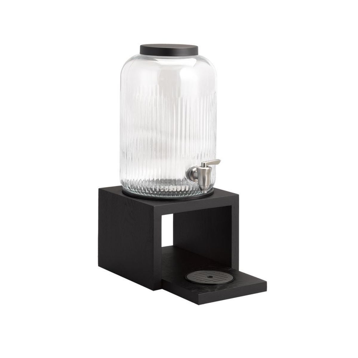 APS Getränkespender -VALO-; 7000 ml, 21x21x47x34.5 cm (LxBxHxT); schwarz/transparent