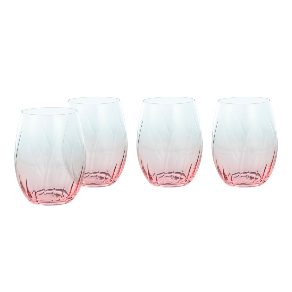 CreaTable Swirly Spring - Longdrink- / Wasserglas 4-tlg 360 ml, 7.5x10.5 cm (ØxH); mehrfarbig; 4 Stück / Pack