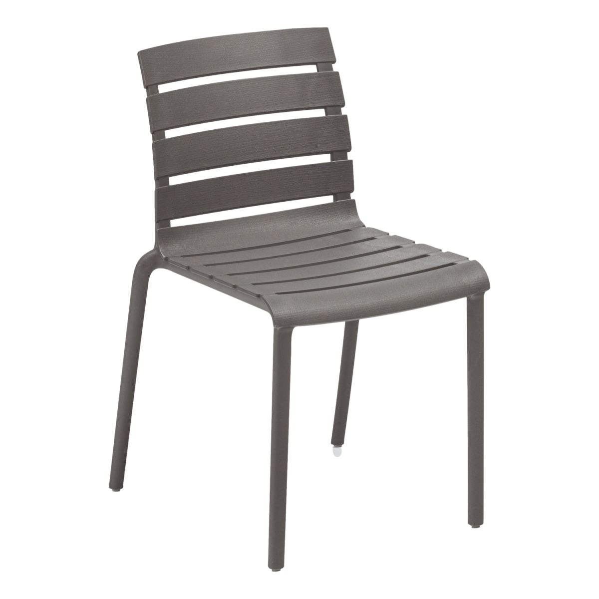 KETTLER Stapelstuhl PONZA aus Kunststoff 47x55x78 cm (BxTxH); Sitz grau, Gestell grau; 4 Stück / Pack