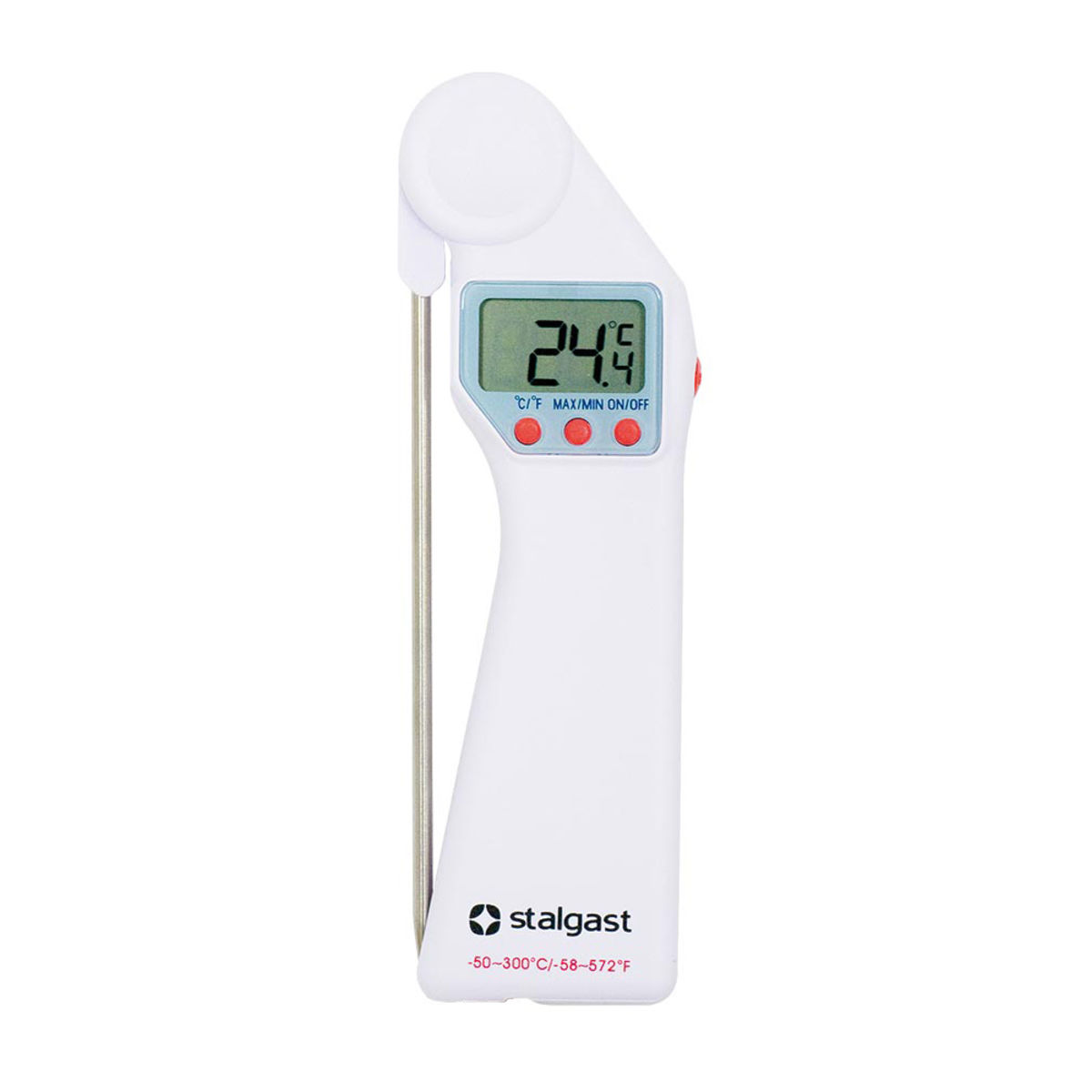 Stalgast Klapp-Thermometer, Temperaturbereich -50 °C bis 300 °C 5.2x16 cm (BxH); weiß